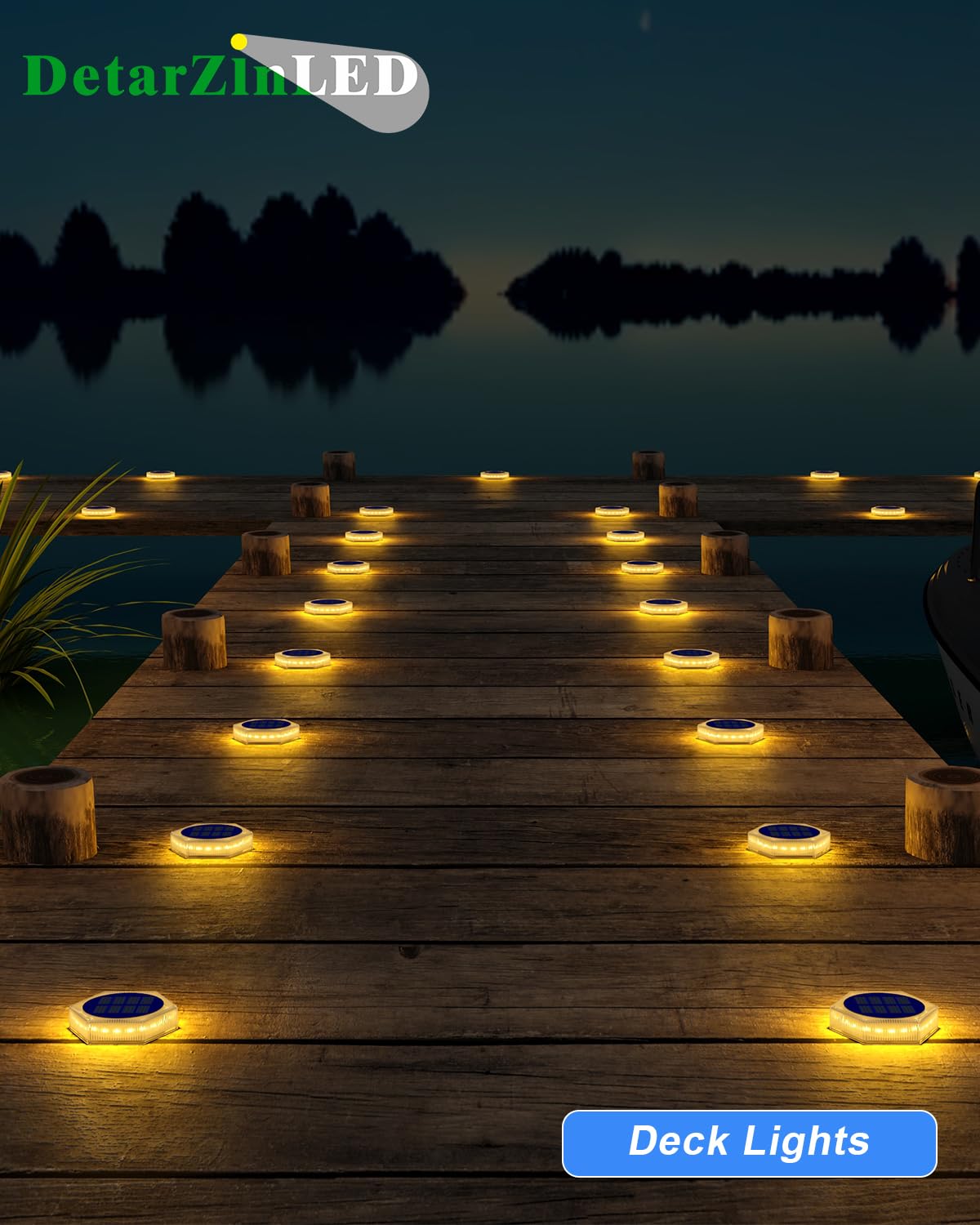 Solar Deck Lights Outdoor,Warm White Solar Step Lights Waterproof,Solar Driveway Lights,Solar Deck Step Lights,Solar Powered Lights For Stairs,Sidewalk,Pathway,Yard,Patio,Garden,Ground(4 Pack)