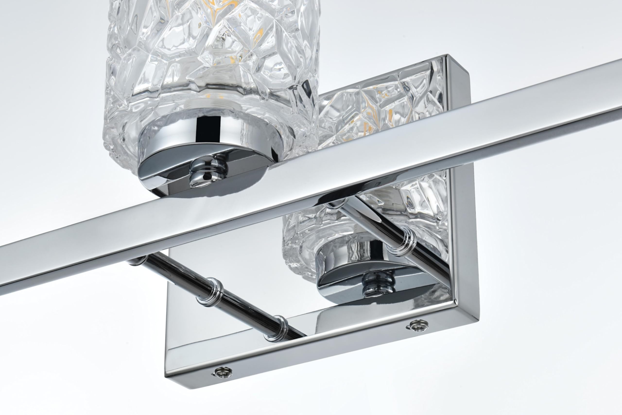 Living District Indoor Modern Home Decorative Bright Ceiling Cassie 3 Lights Bath Sconce in Brass with Clear Shade