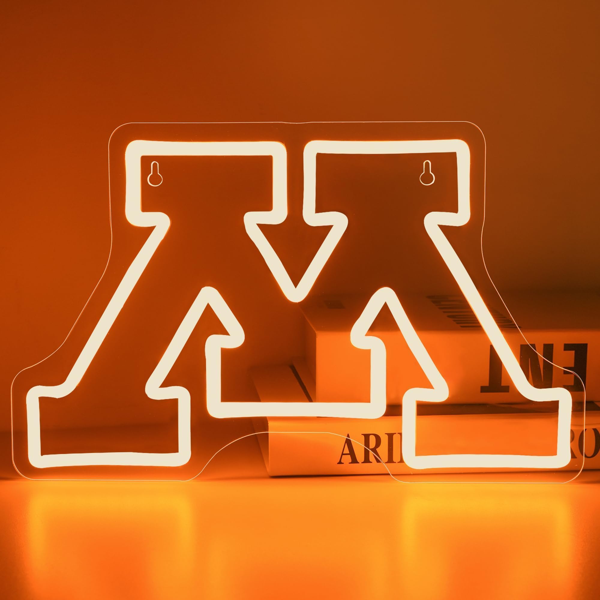 FTMGGDG University Neon LED Sign, Minnesota-Yellow, Acrylic, 13.4 x 8.7 in, Model FMXD100, College Baseball Team Logo Decor