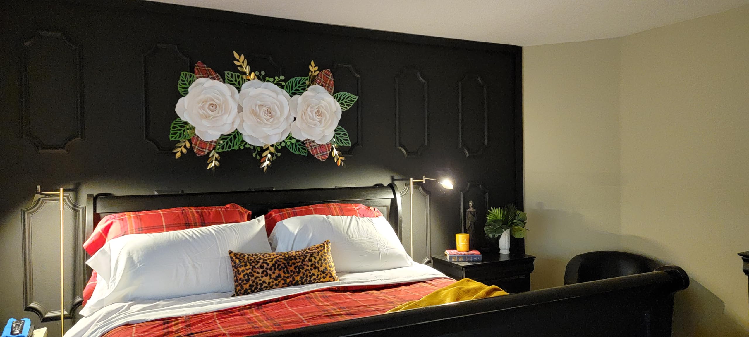 Brightech Leaf LED Reading Lamp - Dimmable Floor Lamp, Adjustable Height, Antique Brass, Perfect for Living Rooms & Offices, Model 211179AB