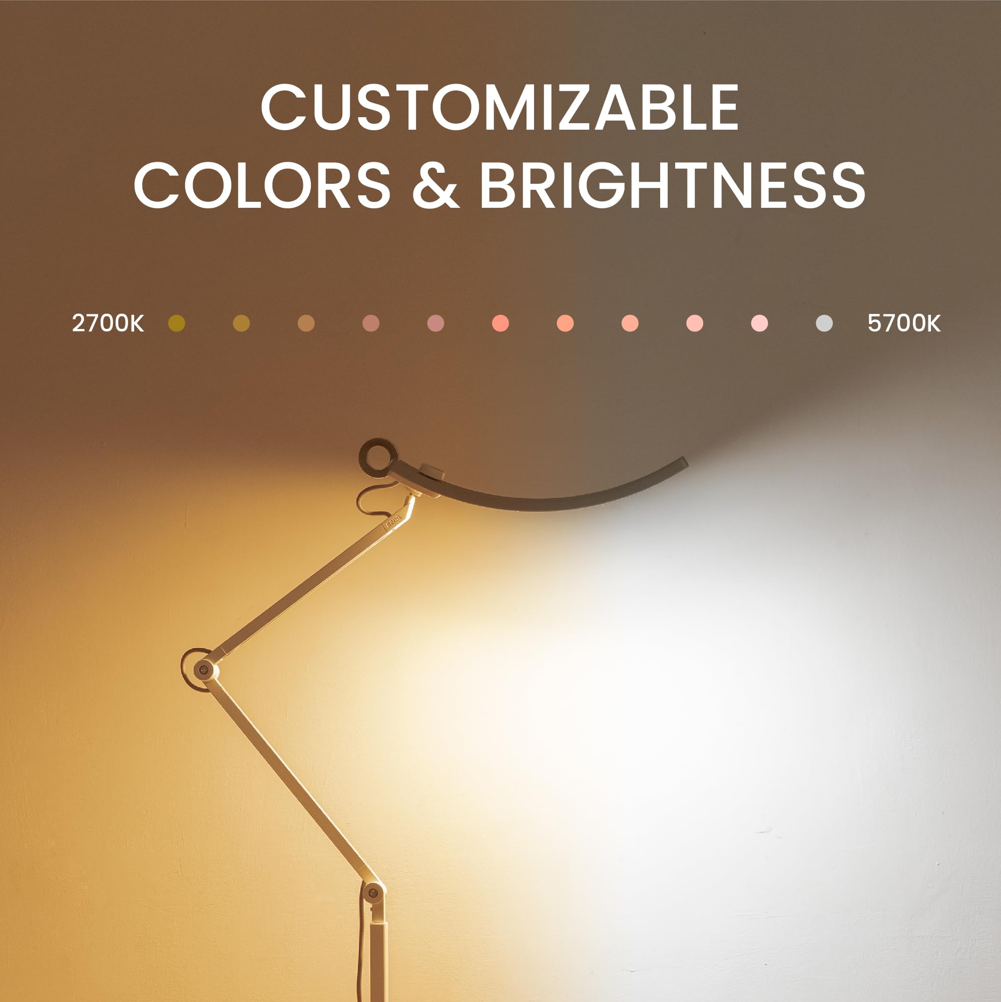 BenQ e-Reading Floor Lamp - Dimmable with 13 Color Modes, Adjustable Arm, Matte Silver - Ideal for Living Room, Bedroom, Home Office