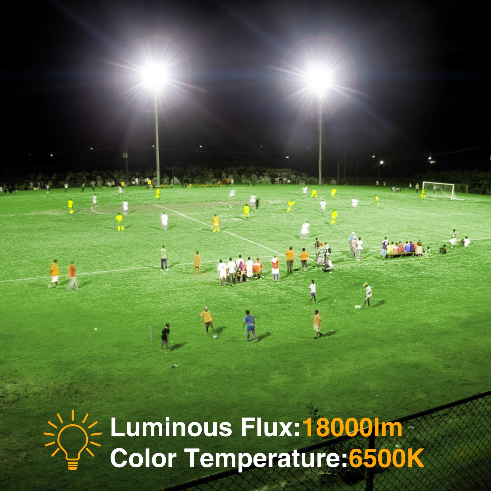 Onforu 200W LED Flood Lights, 18000LM, IP66 Waterproof, 6500K Daylight White, Black, Model ON-FG56-DW-US-2,