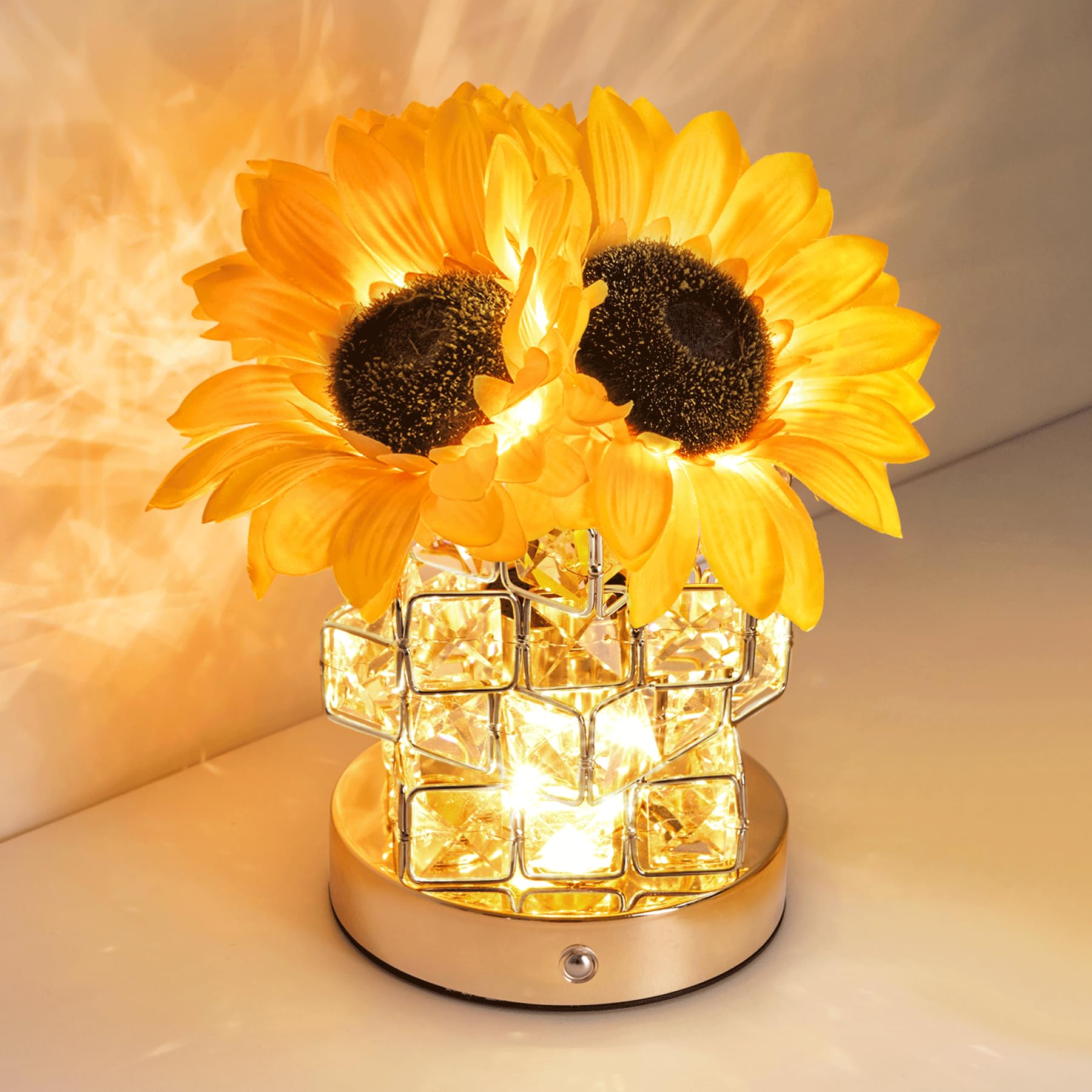 Nuunuy Sunflower Lamp Gifts For Women - Unique Flower Light For Mom  Wife  Daughter  Teacher  Friends - Mother? Day  Valentine?  Christmas  Birthday Gifts - Bedroom  Office  Restaurant Decor