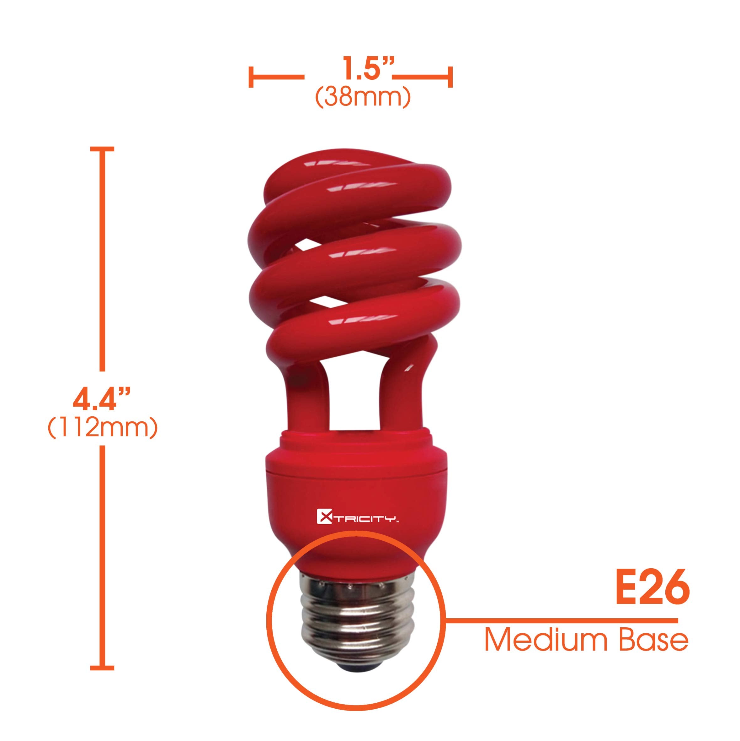 Xtricity 13-Watt Cfl Yellow Spiral Bug Light (60W Incandescent Equivalent) - E26 Medium Base Energy Saver (Pack Of 2)
