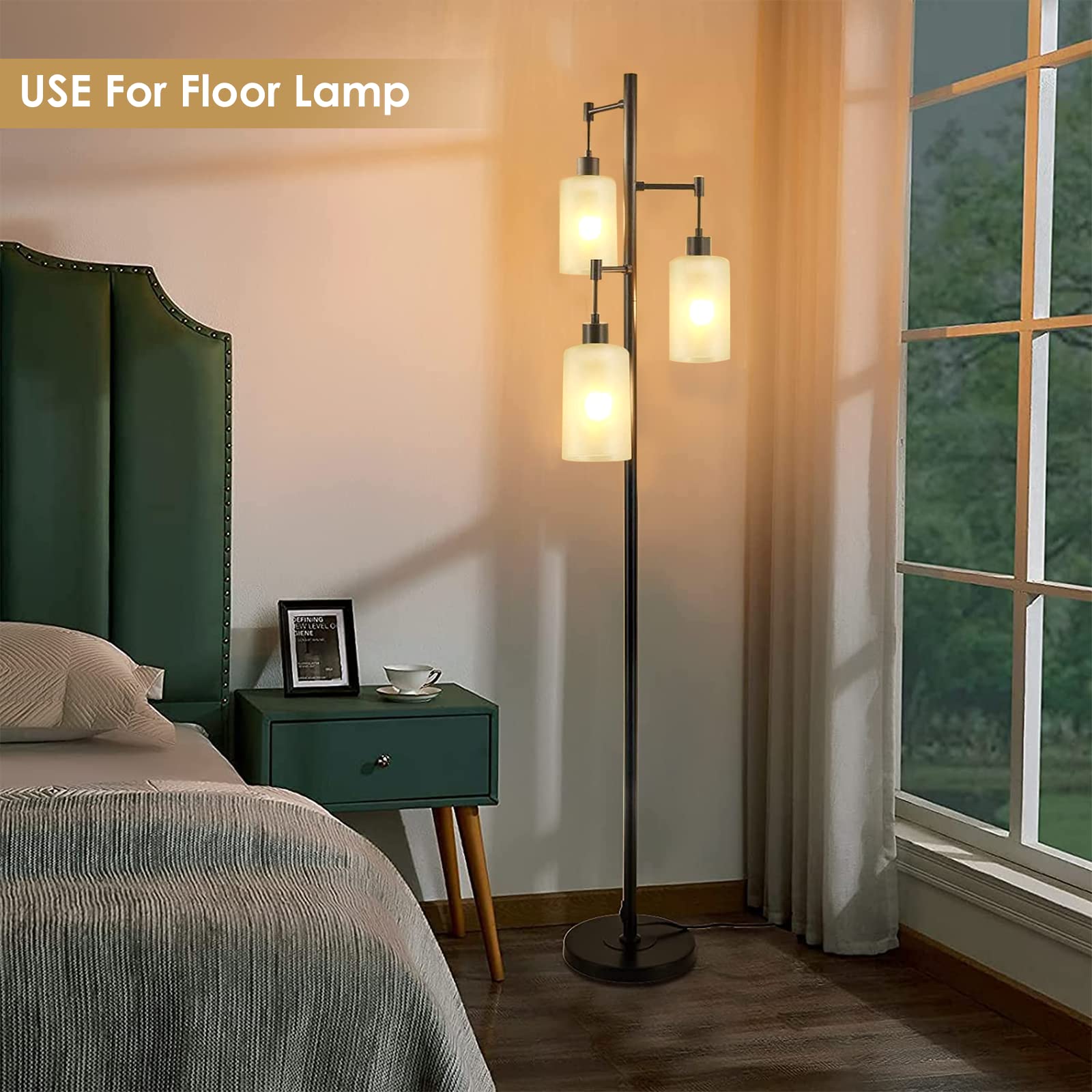 gernehop 6 Pack Frosted Glass Cylinder Shades, 5.51in Height, 3.94in Diameter, 1.65in Fitter for Pendant Light & Wall Sconces