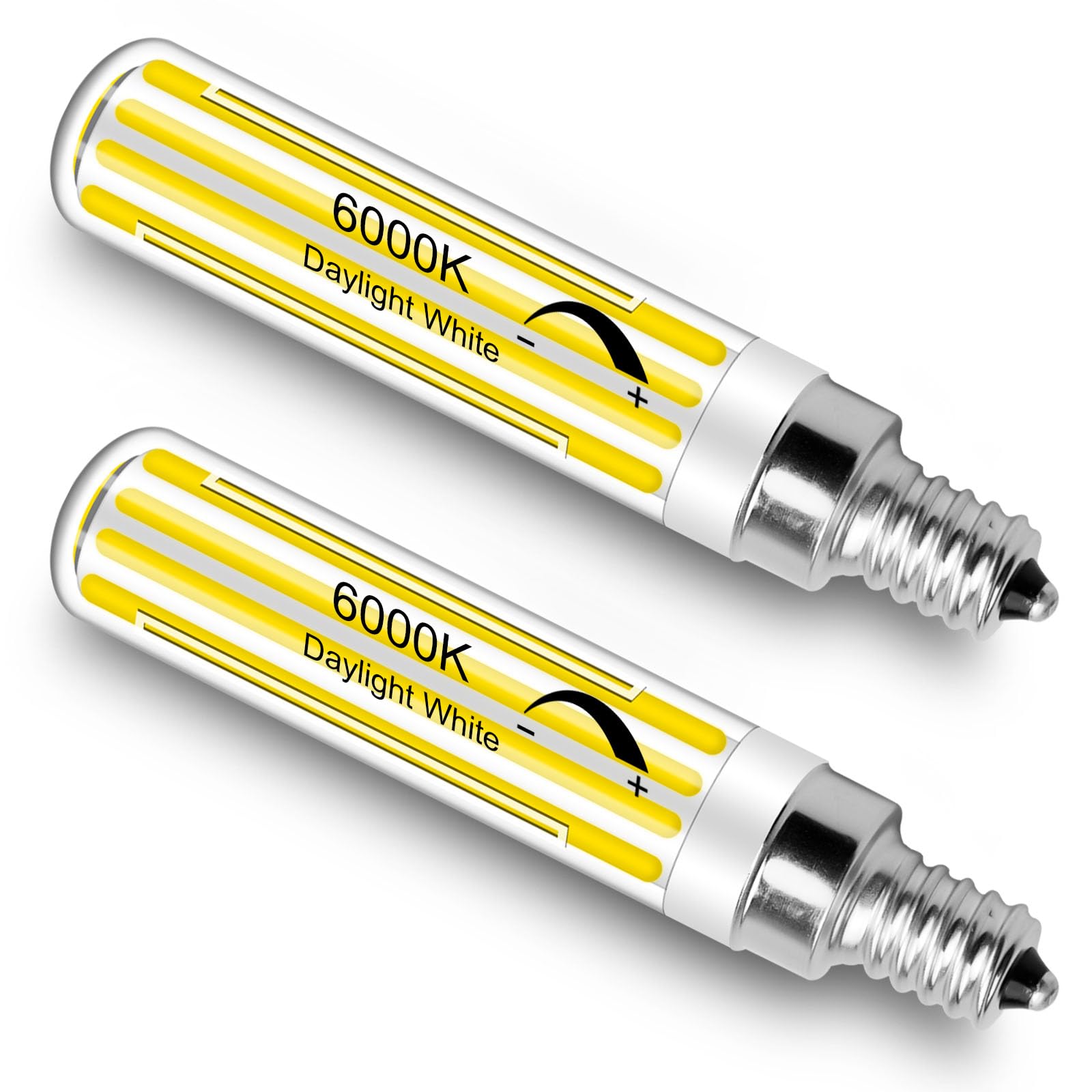 ZHENMING E12 LED Bulbs Dimmable 15W 1500LM Daylight White 6000K Pack of 2