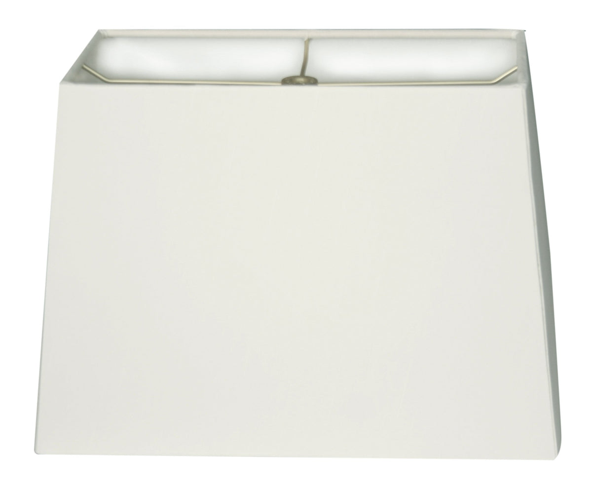 Royal Designs, Inc. Rectangle Hardback Lamp Shade, HB-613-16WH, White, (7 x 14) x (9 x 16) x 11