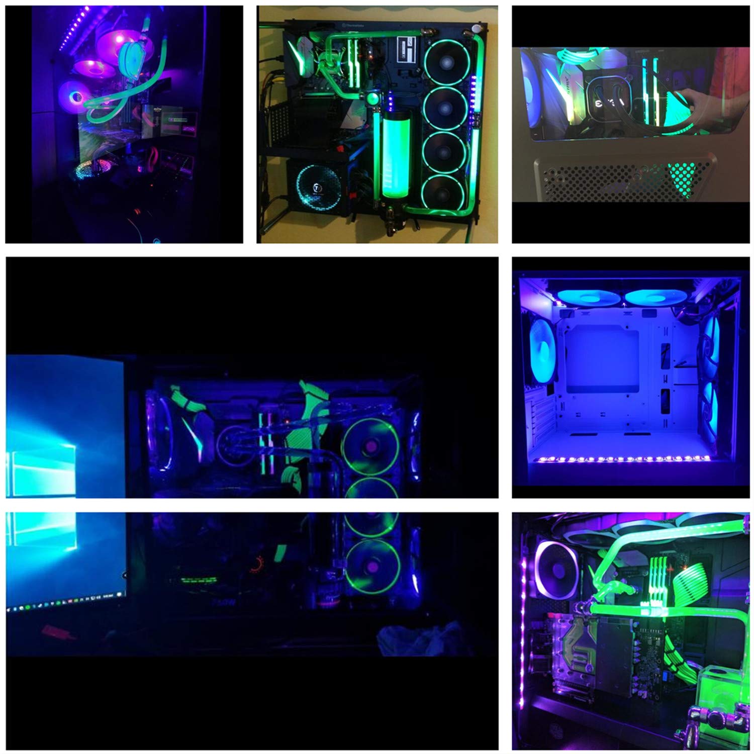 Ds Pc Led Flexible Light Strip Computer Lighting Uv Purple With Magnetic For Pc Case Computer Lighting Kit (390Nm, 11.8Inch The 2Nd Gen, S Series)