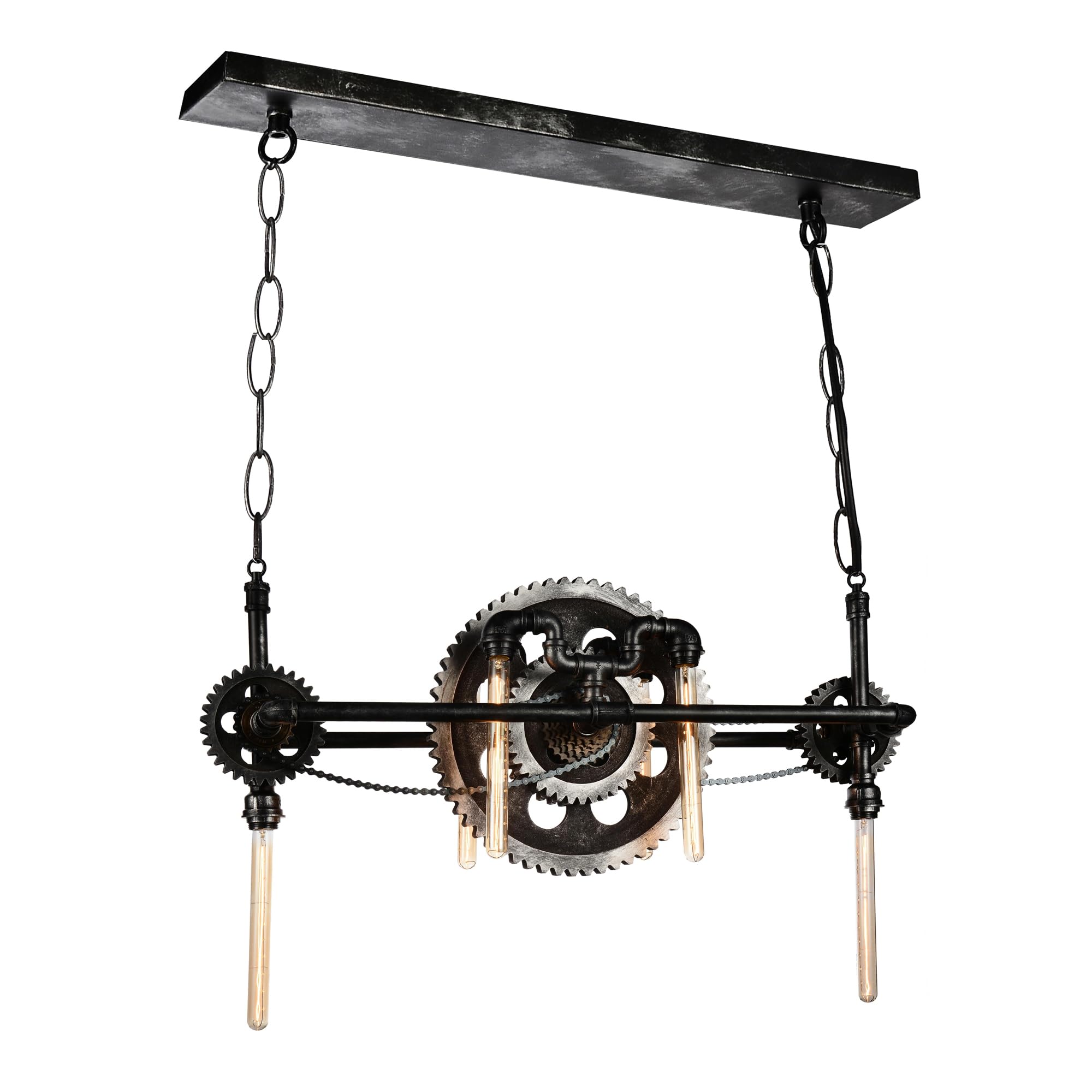 CWI Lighting Oder 6 Light Down Contemporary Metal Chandelier in Silver Gray