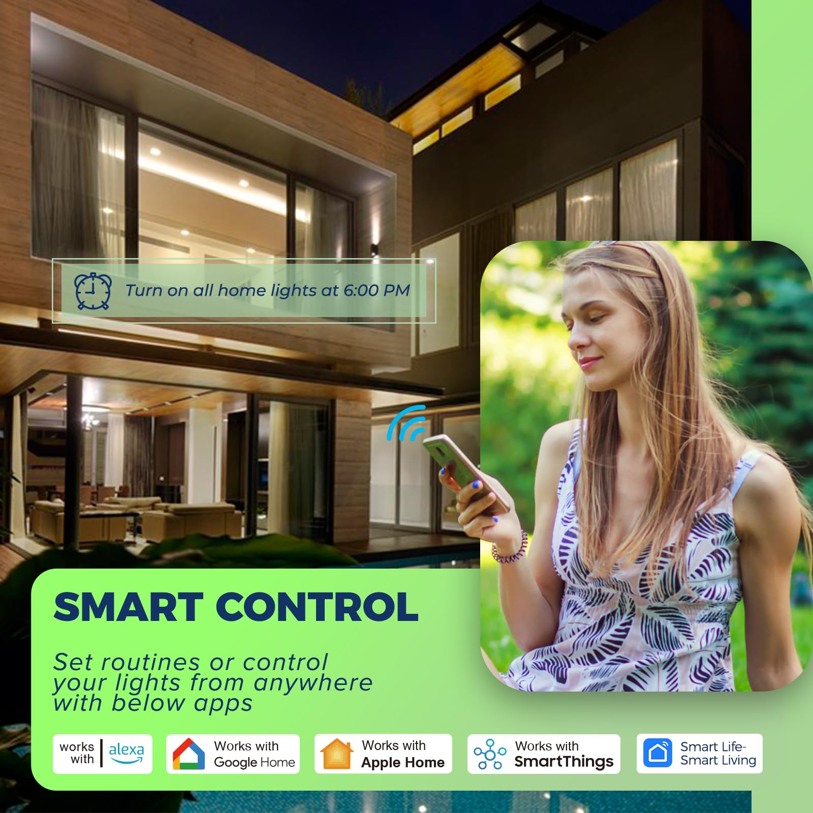Lightinginside Matter Smart Light Bulbs Compatible With Alexa/Siri/Apple Home/Google Home/Smartthings, Wifi A19 E26 Rgbcw Color