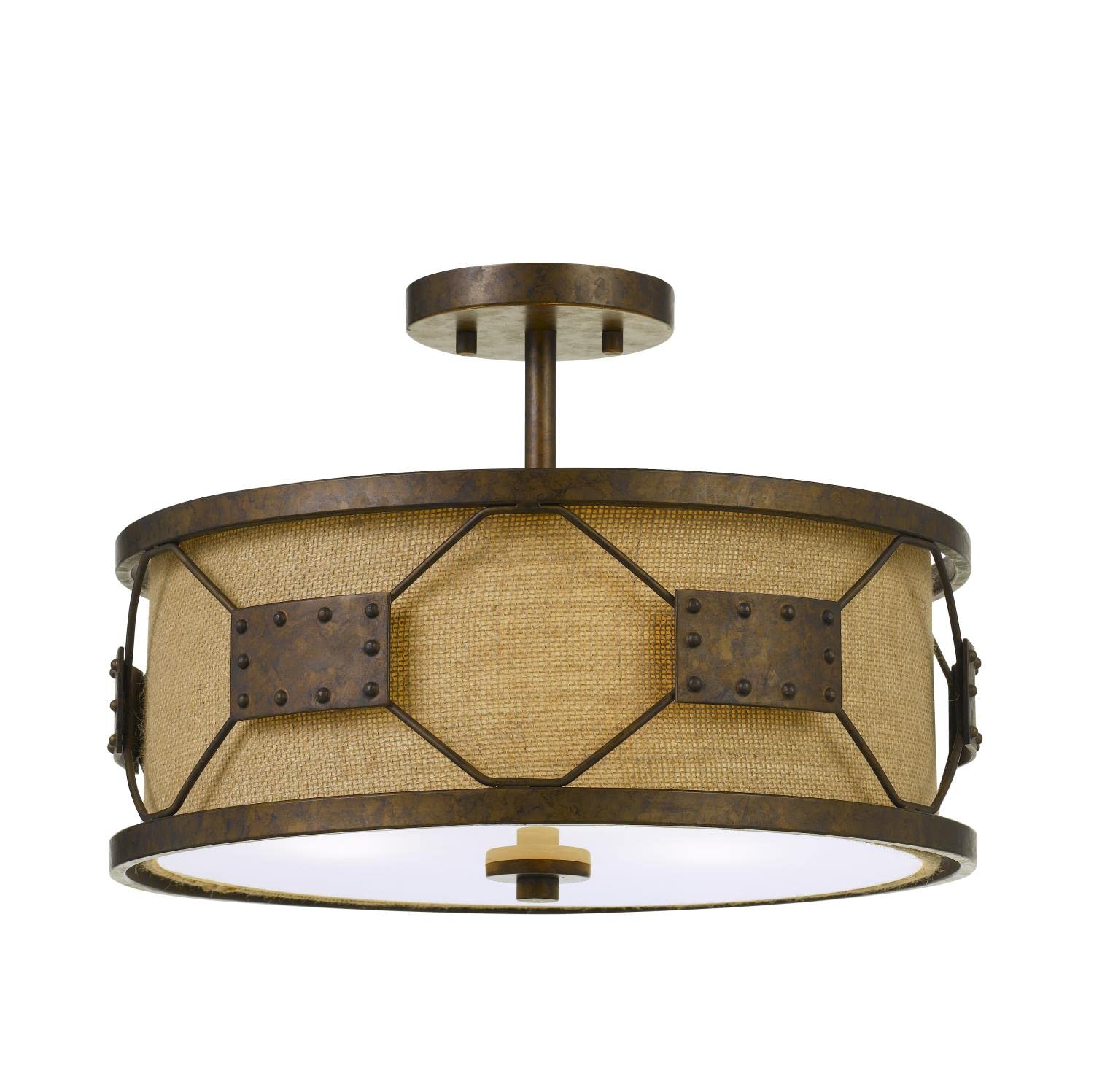 Cal Lighting FX-3681-3 Restoration Three Light Pendant from Ragusa Collection in Bronze/Dark Finish, 16.00 inches