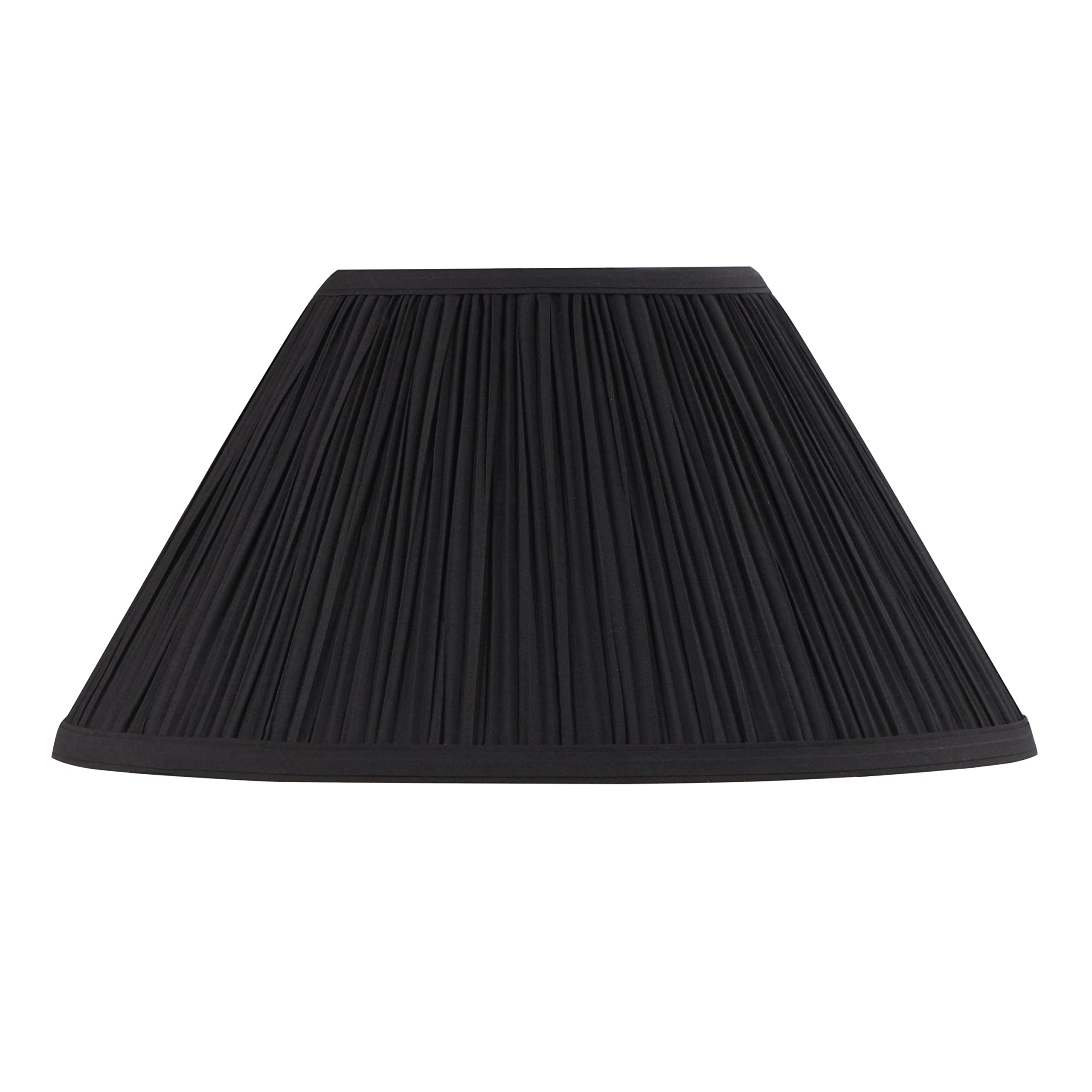 Aspen Creative 33141, Mushroom Pleated Traditional Spider Lamp Shade, Black, 6'' Top X 14'' Bottom X 18'' Slant