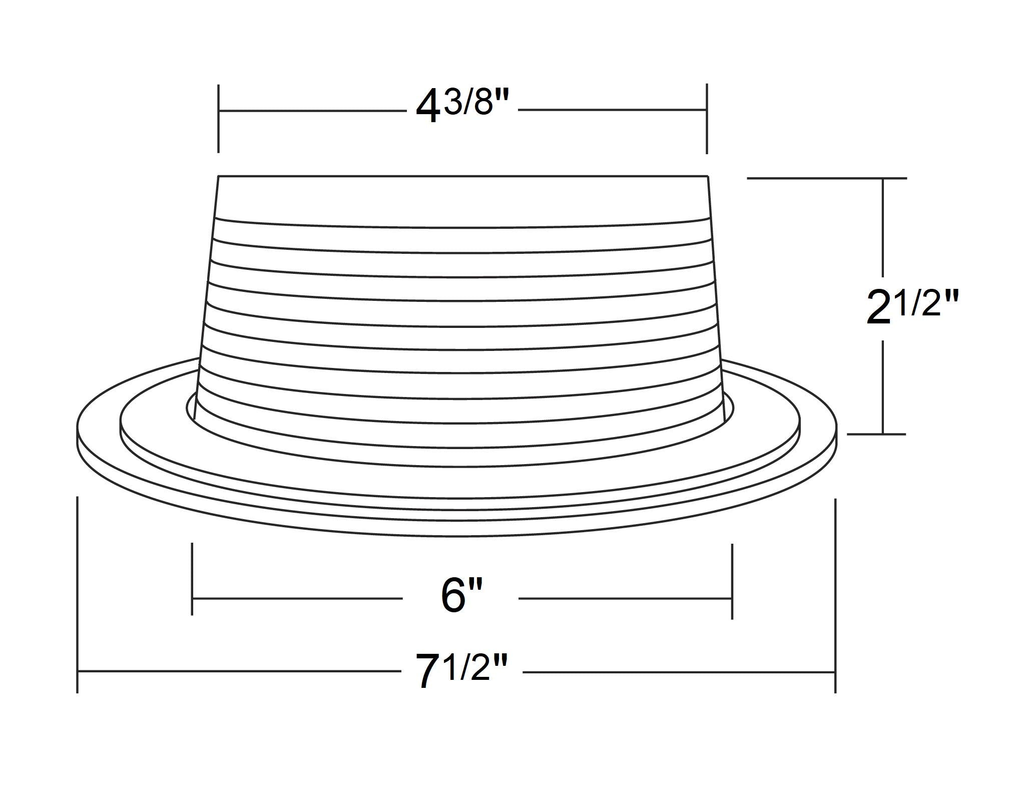 Nicor Lighting 6 Inch White Recessed Baffle Trim, Fits 6 Inch Housings (17510)