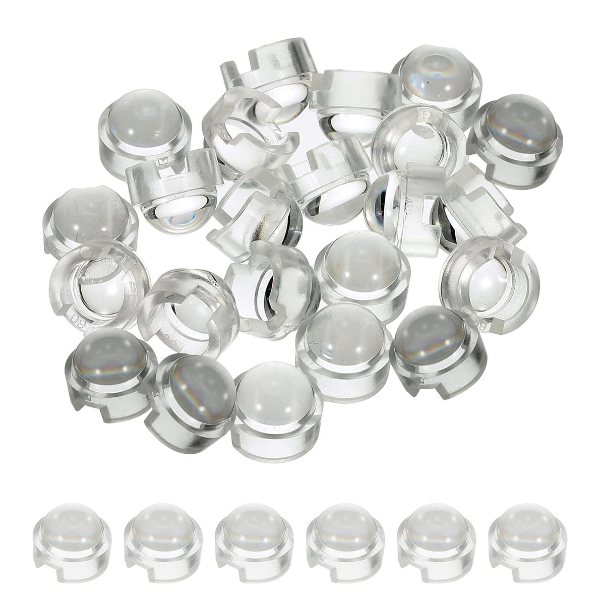 Patikil 12Mm Led Convex Lens, 36 Pack 60 Degree Beam Angle Pmma Acrylic Led Optical Convex Condenser Lens For 1W 3W Led Lamp Bea