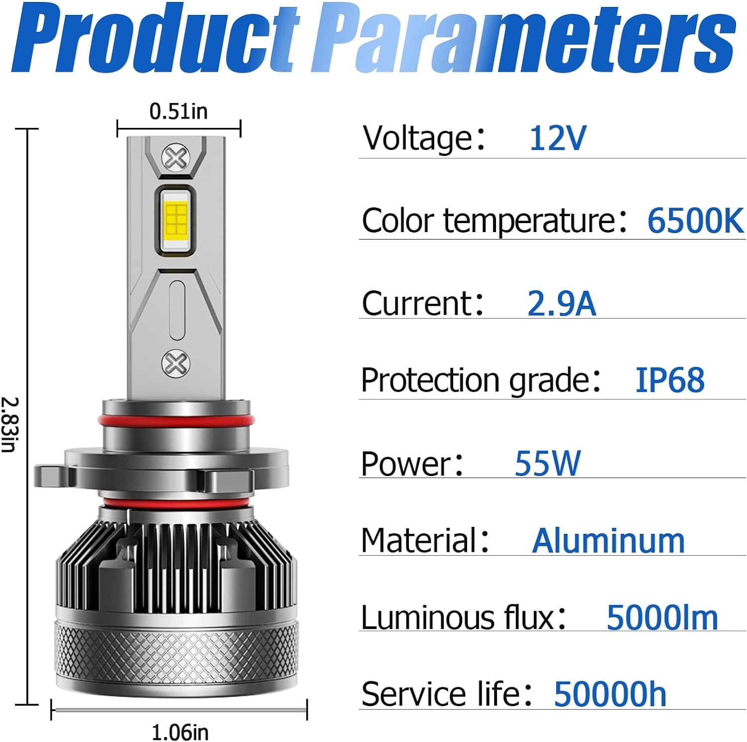 AWALITED Fog Light Bulbs Combo for 2003-2006 Chevy Silverado, 6000K White, Plug-and-Play, Pack of 6