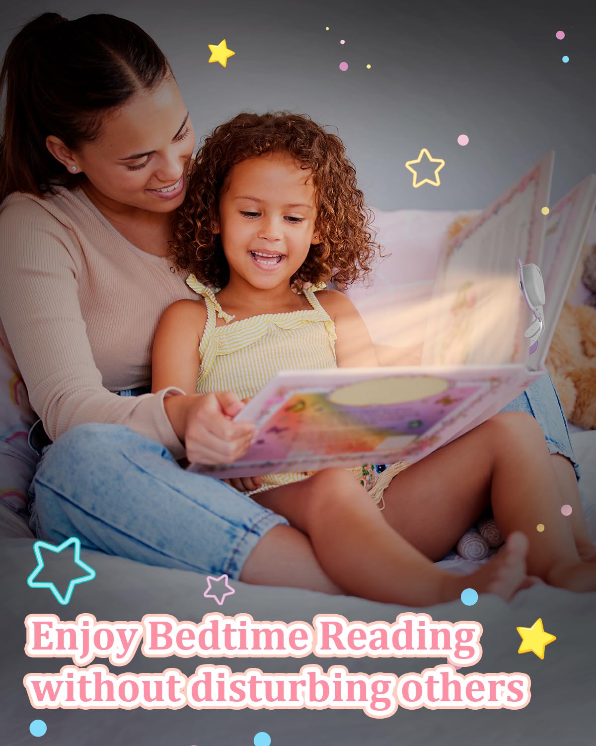 Unicorn Gifts For Girls 3-8 Years Old Christmas Stocking Stuffers, Clip Book Light For Kids Small Reading Light For Books In Bed