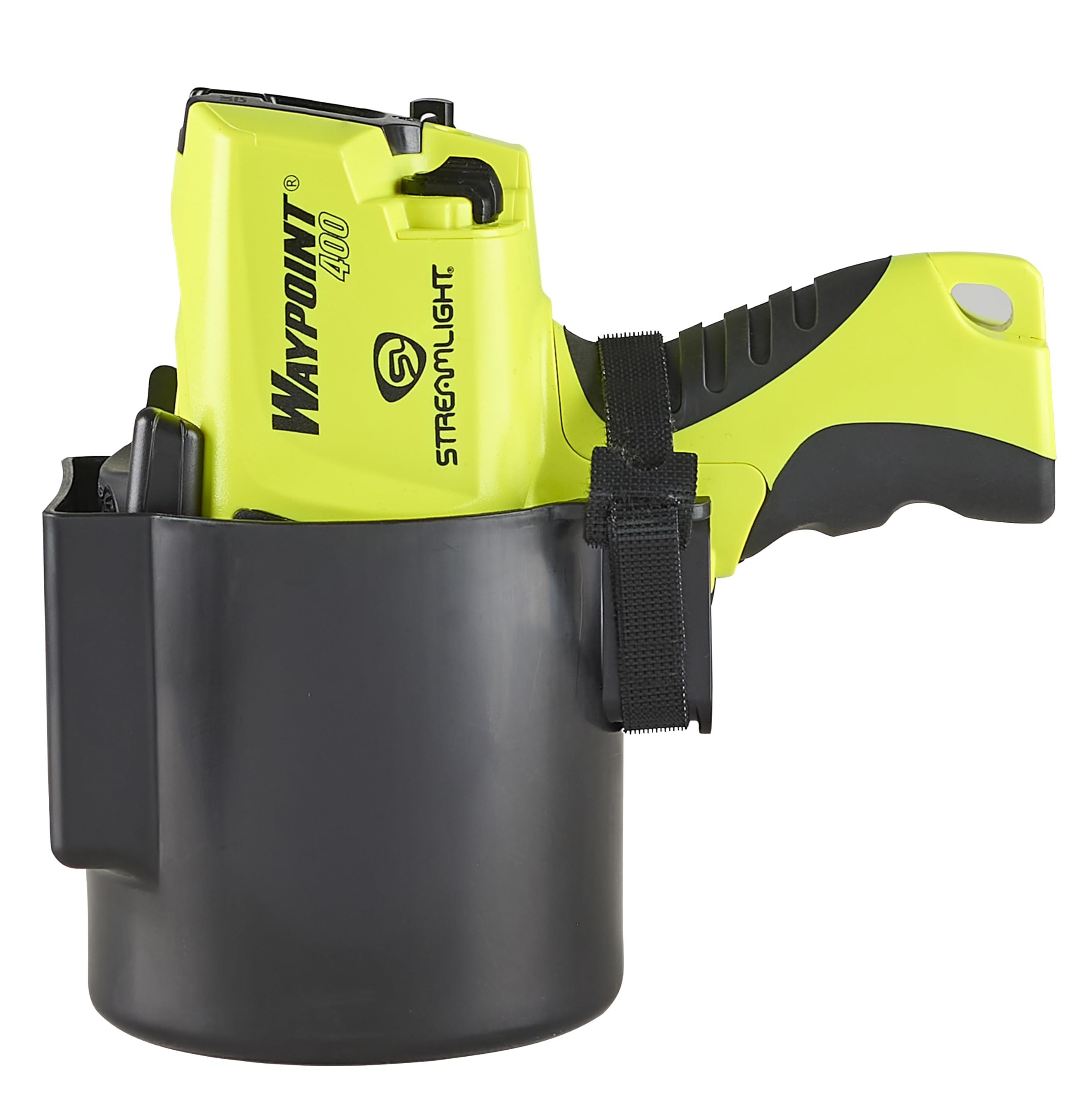 Streamlight 44910 Waypoint 400 Rechargeable 1400-Lumen Long Range Pistol-Grip Spotlight With 120V Ac Charger And Polymer Holder/Mount, Yellow