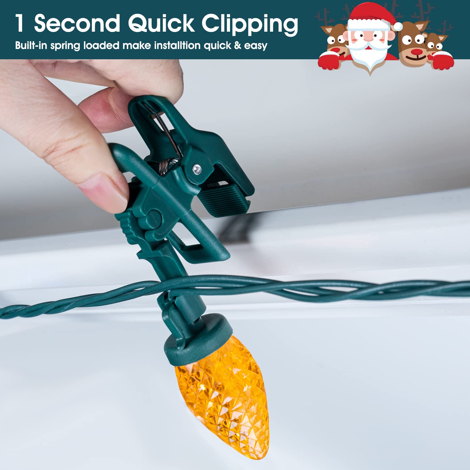 Minetom C9 LED Christmas Lights Outdoor, 100 LED, 68Ft, Waterproof, Multicolor, Model GY-C9-X-33-3B