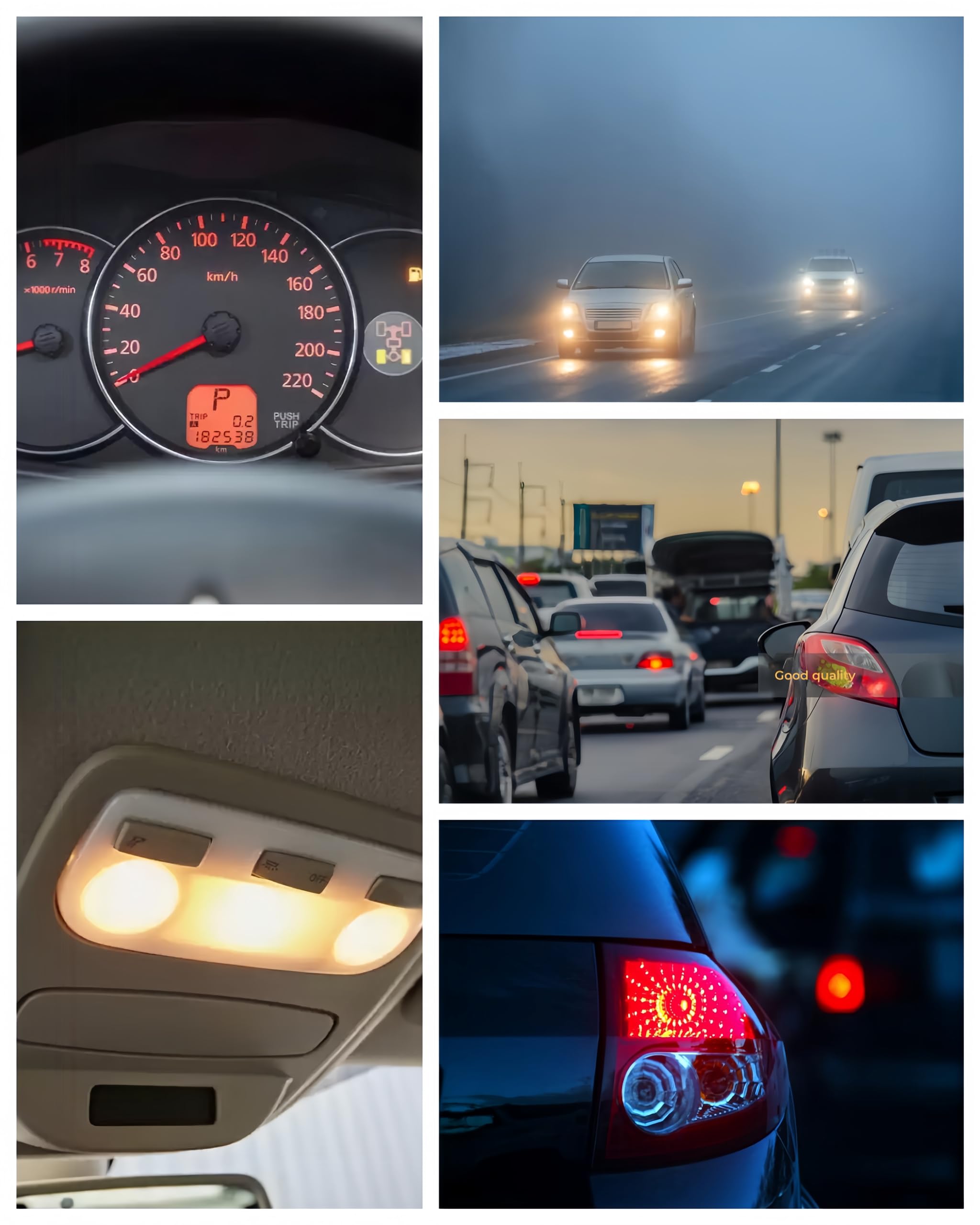 Kadiby 12 Pack 2057/1157/2357 Bulb Tail/Brake/Turn Signal Lights Long Life White Clear Auto Trailer Light Bulbs S25 P21/5W 2057Ll 2057A 2057Nall 2057Cv Bay15D Lighting Fit For Cars And Motocycles