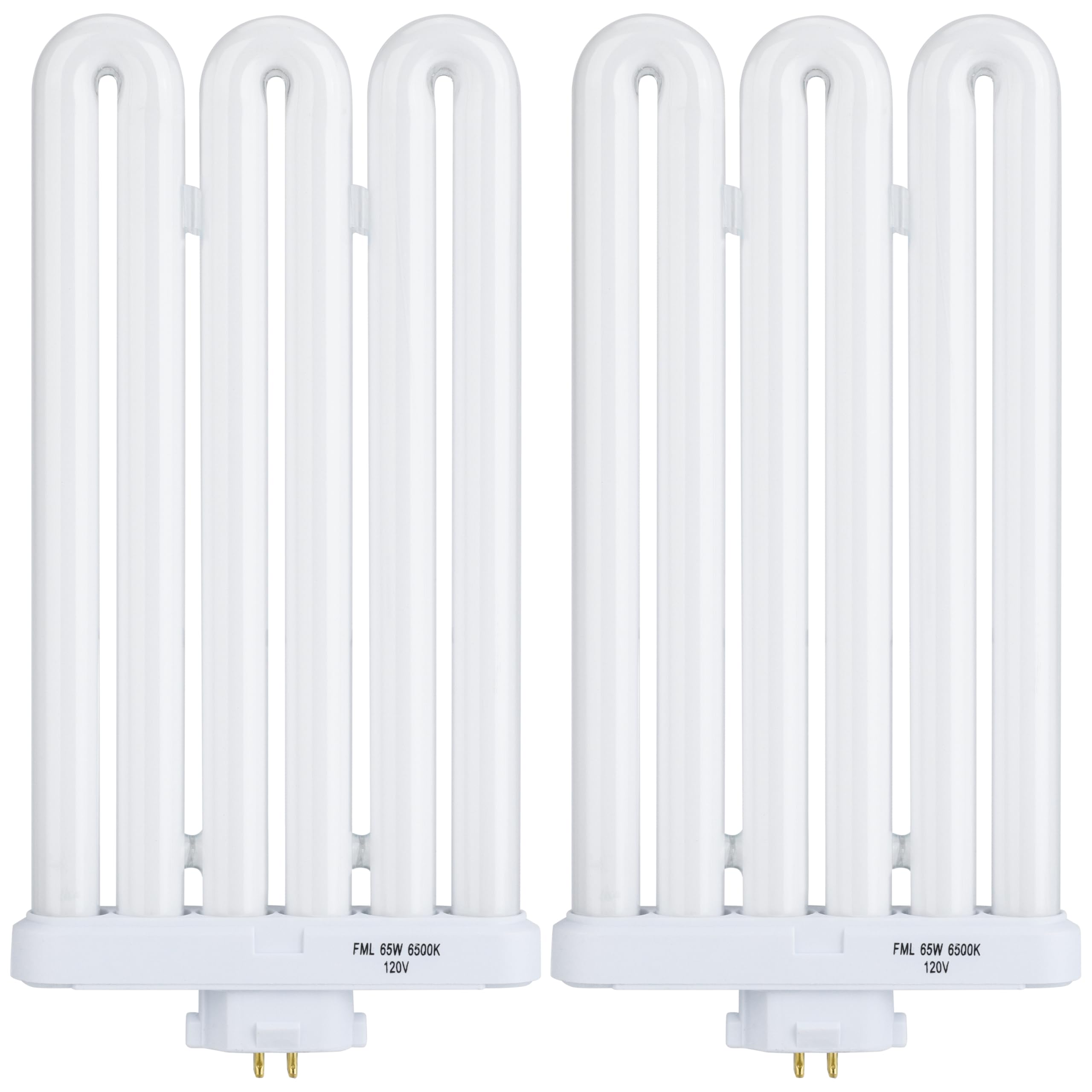 xlzc 65Watt FML65/65K  6500K Daylight  4-Pin Base  Triple Tube Compact Fluorescent Light Bulb  Replacement for Feit Electric 06565  BPFML65/65  Pack of 2