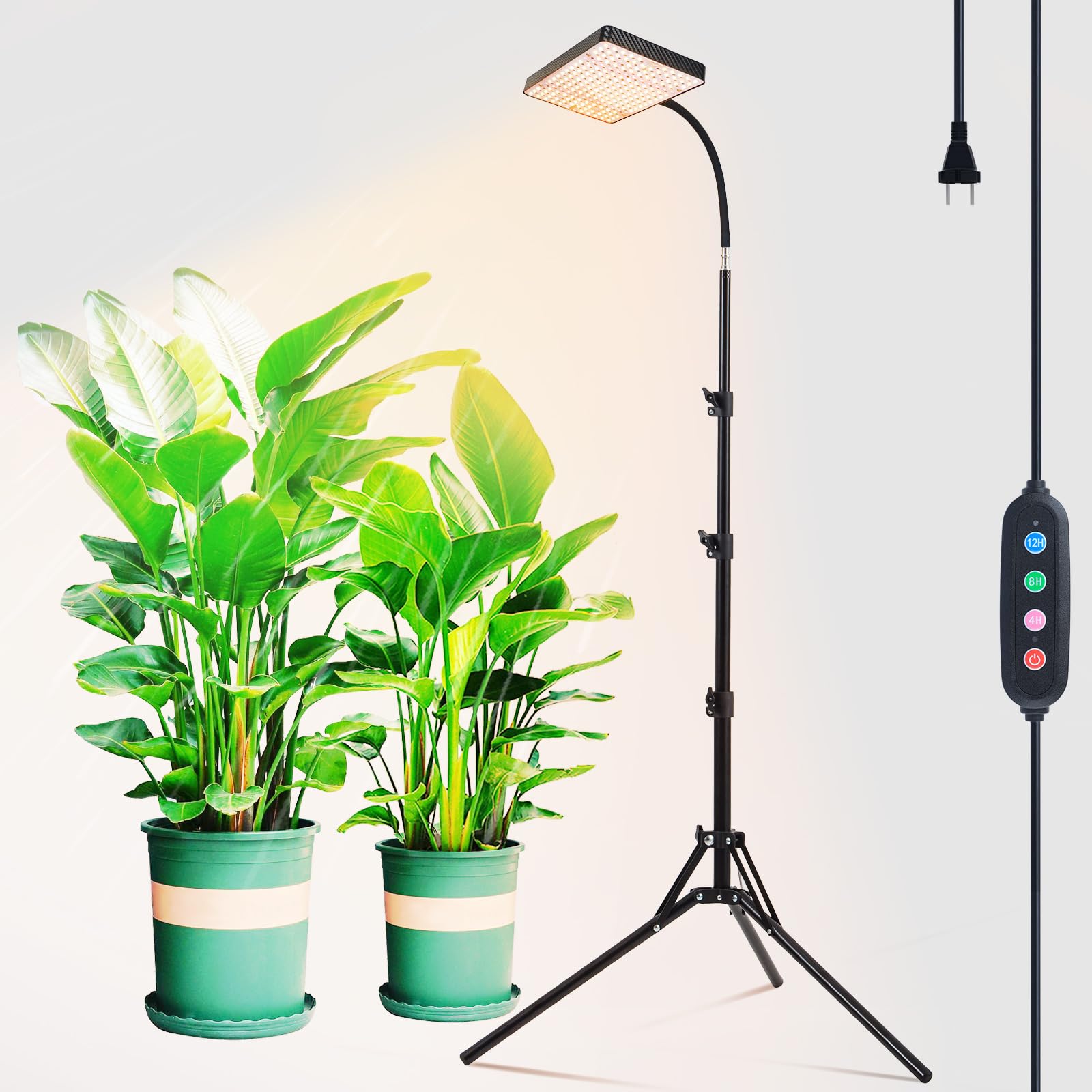 GroCruiser 2026 Grow Light on Stand for Indoor Tall Plants, Bonsai Tree, Bright Natural Sunlight Full Spectrum, 4/8/12/16/20H Ti