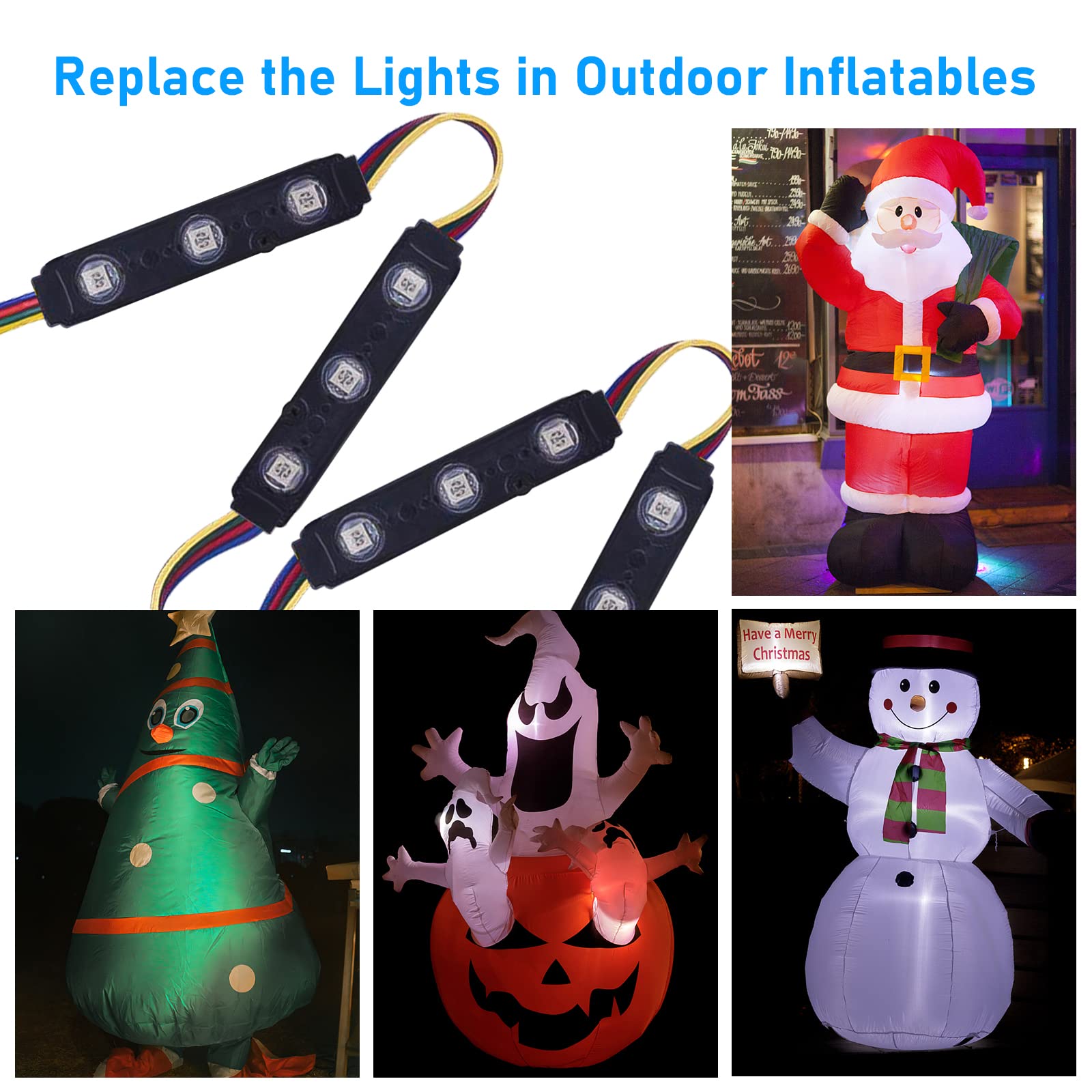 Pomelotree LED Module Lights 12V Waterproof RGB 20FT (2 Packs) AMPG048CF2PCS