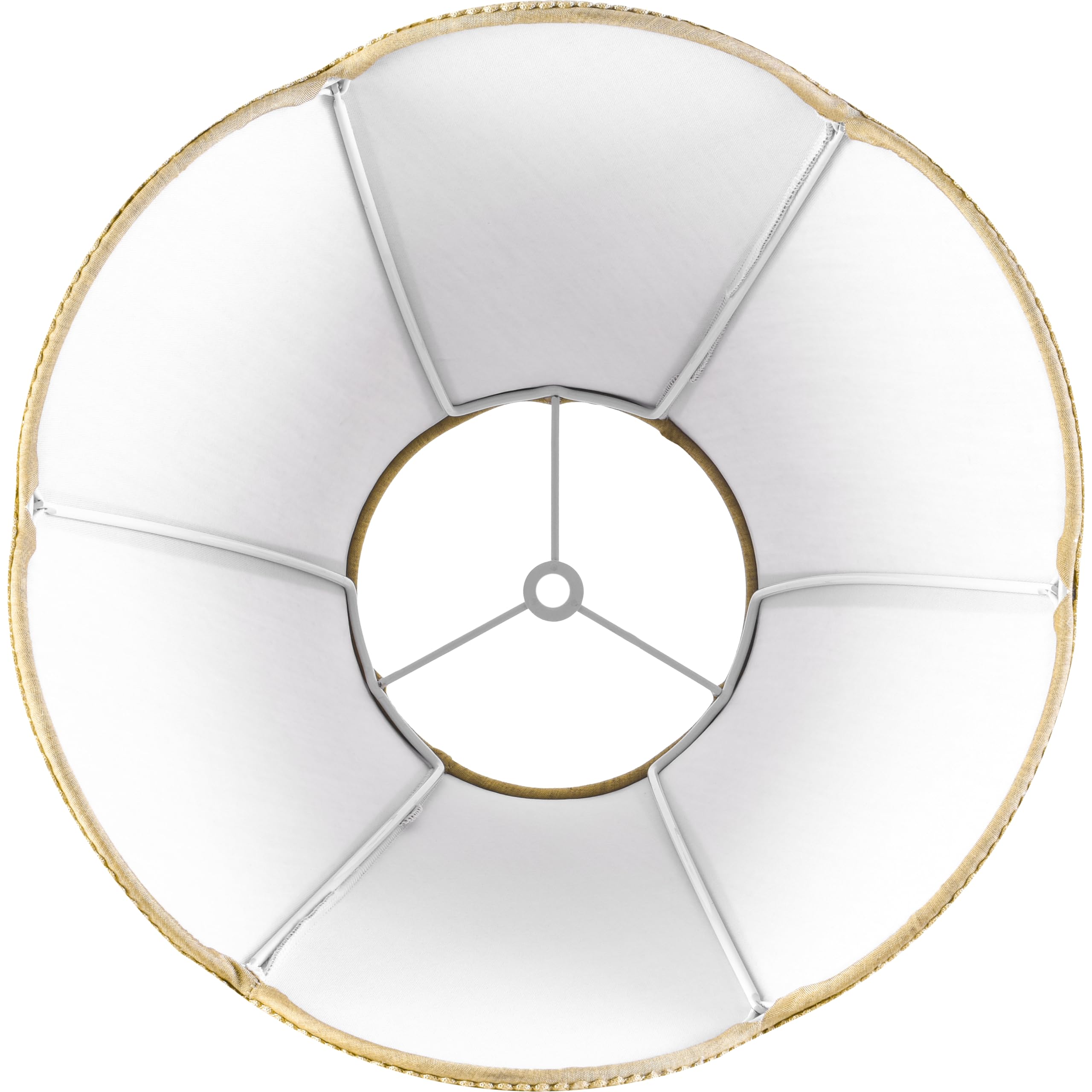 Go&So Gold Lamp Shade Medium Bell Lamp Shades -Edge Petal Braid Design Scalloped Lamp Shade -6''Top X 13''Bottom X 10.6''Vertica