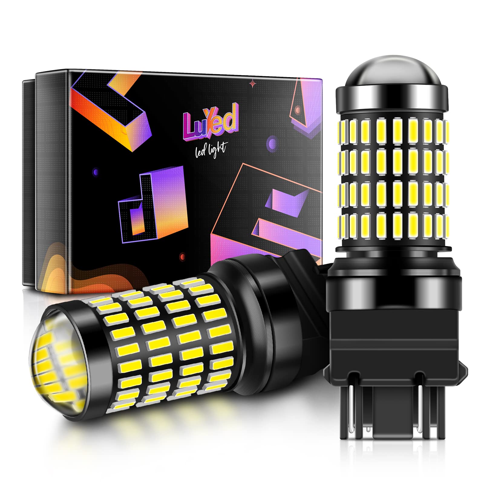 Luyed 3157 Led Bulb For Reverse Lights 3400 Lumens Extremely Bright 3056 3156 3057 3157 Led Bulbs With Projector For Tail Brake