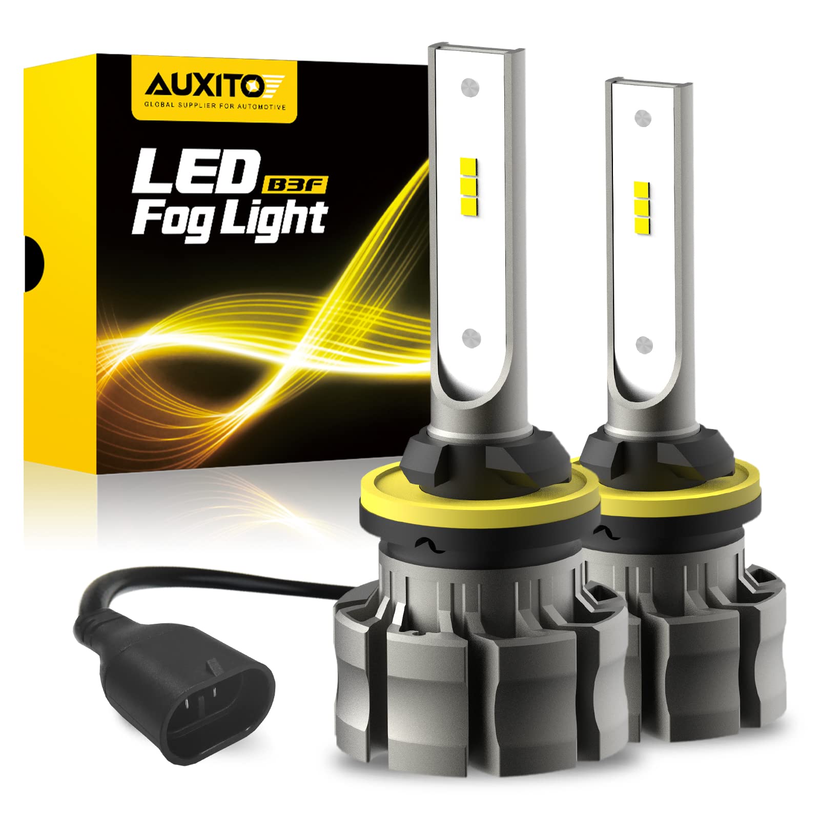 AUXITO 880 LED Fog Light Bulbs, 6000LM Cool White, CSP Chips, Pack of 2, Compatible with 885 893 899
