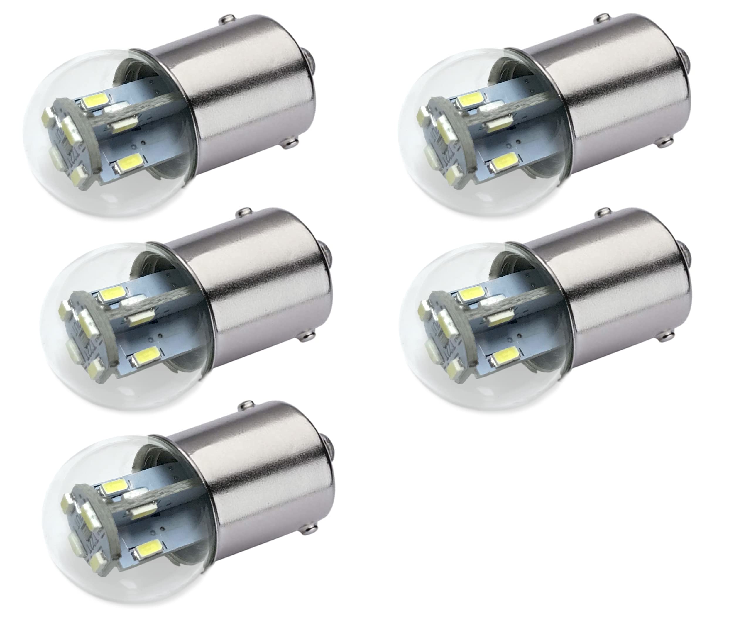 Aero-Lites Miniature Led Bulb Replacement #89 #67 Ba15S 12/28V Ac/Dc Bright White 5