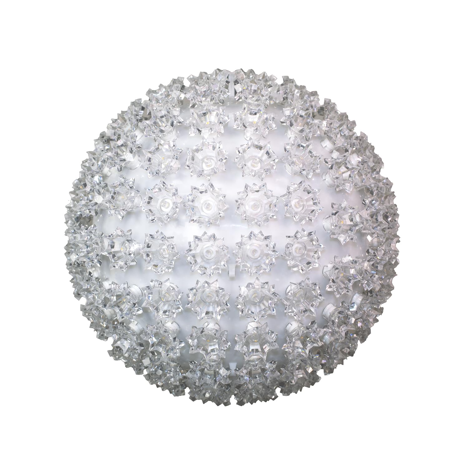 Novelty Lights Led Starlight Sphere 100-Light 7.5 Pure White Outdoor Hanging Christmas Ball Lights, Commercial Grade Large Ball