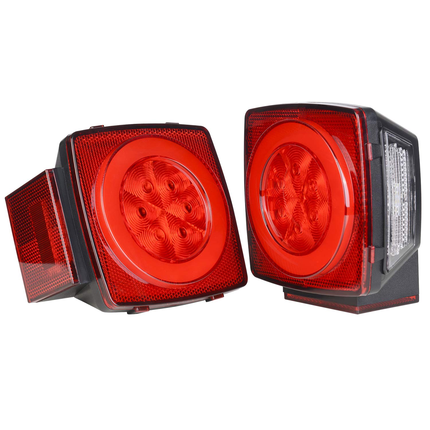 Linkitom New Halo Submersible Led Trailer Light, Super Bright Brake Stop Turn Tail License Lights For Camper Truck Rv Boat Snowm