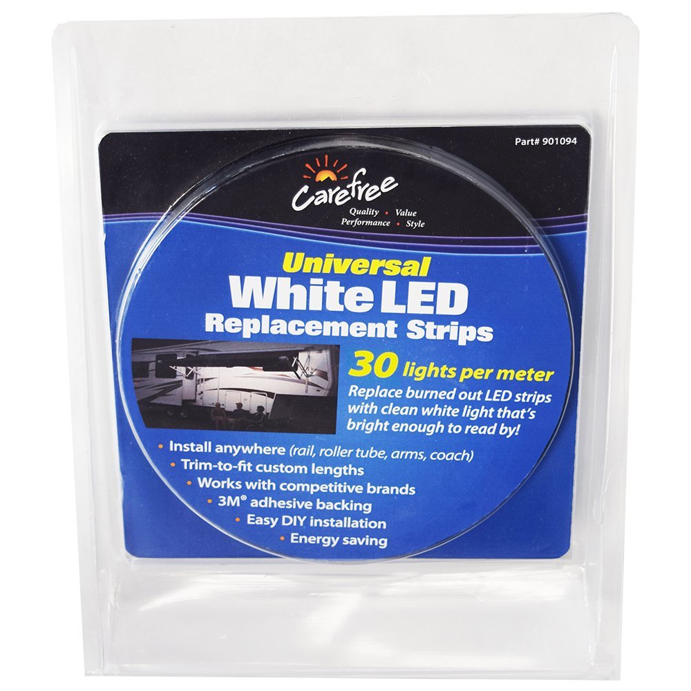 CAREFREE LED Light Strip 30 LPM Replacement for RV Awnings, Model 901092, Standard Size, White, Plastic, 1 Pack