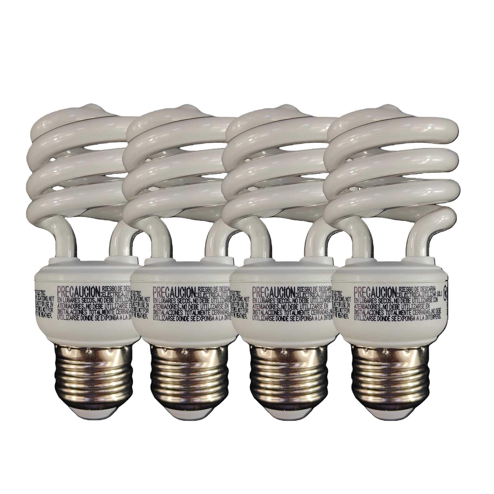 chehuiyou 14Watt E26 Base Spiral CFL Compact Fluorescent Light Bulbs (65Watt Equivalent) 2700K Warm White 900Lm 10000Hours Non-d