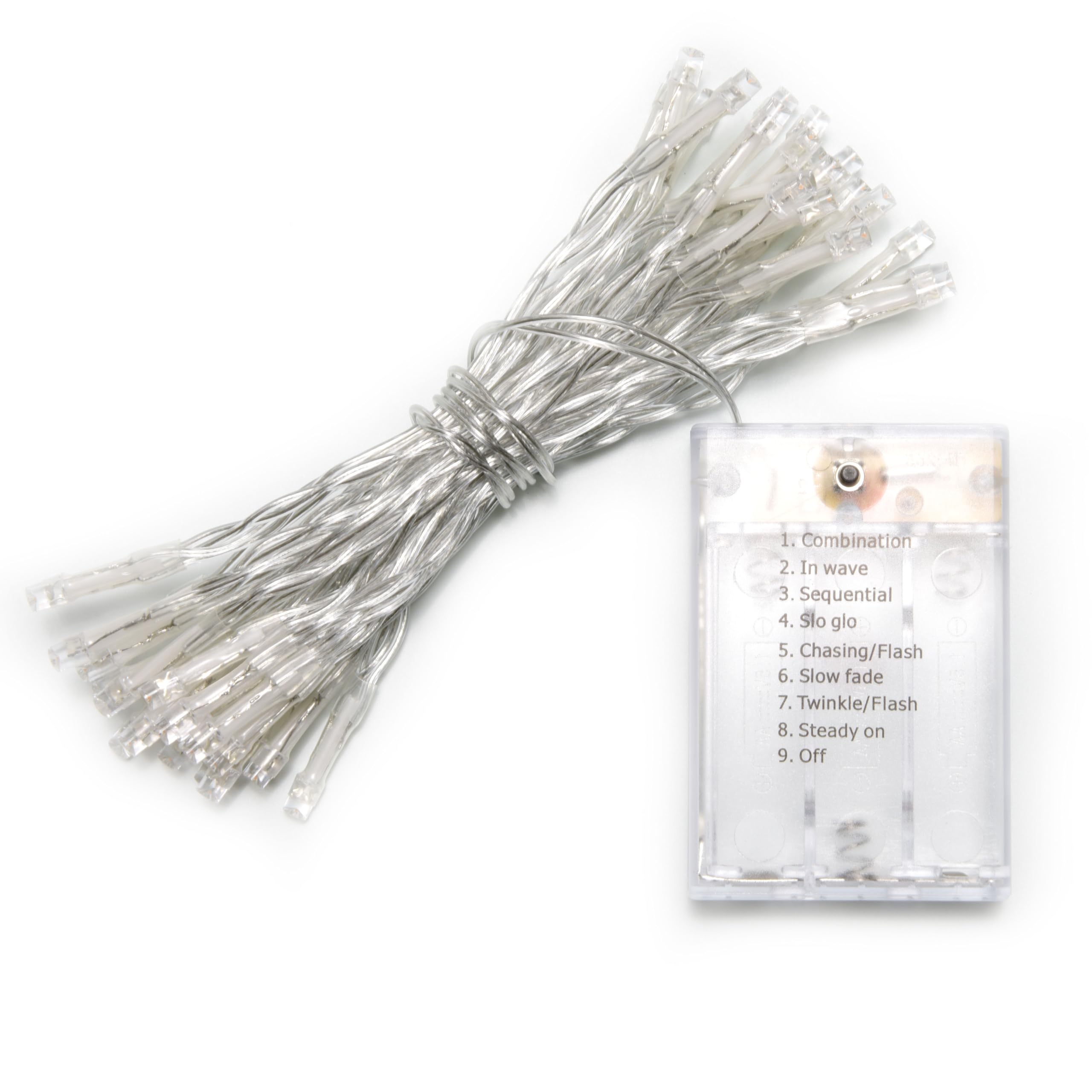 Karlling Battery Operated Fairy Lights, 13 ft, 40 LEDs, 8 Flashing Modes, Timer, Purple, Model Karlling-20230818N