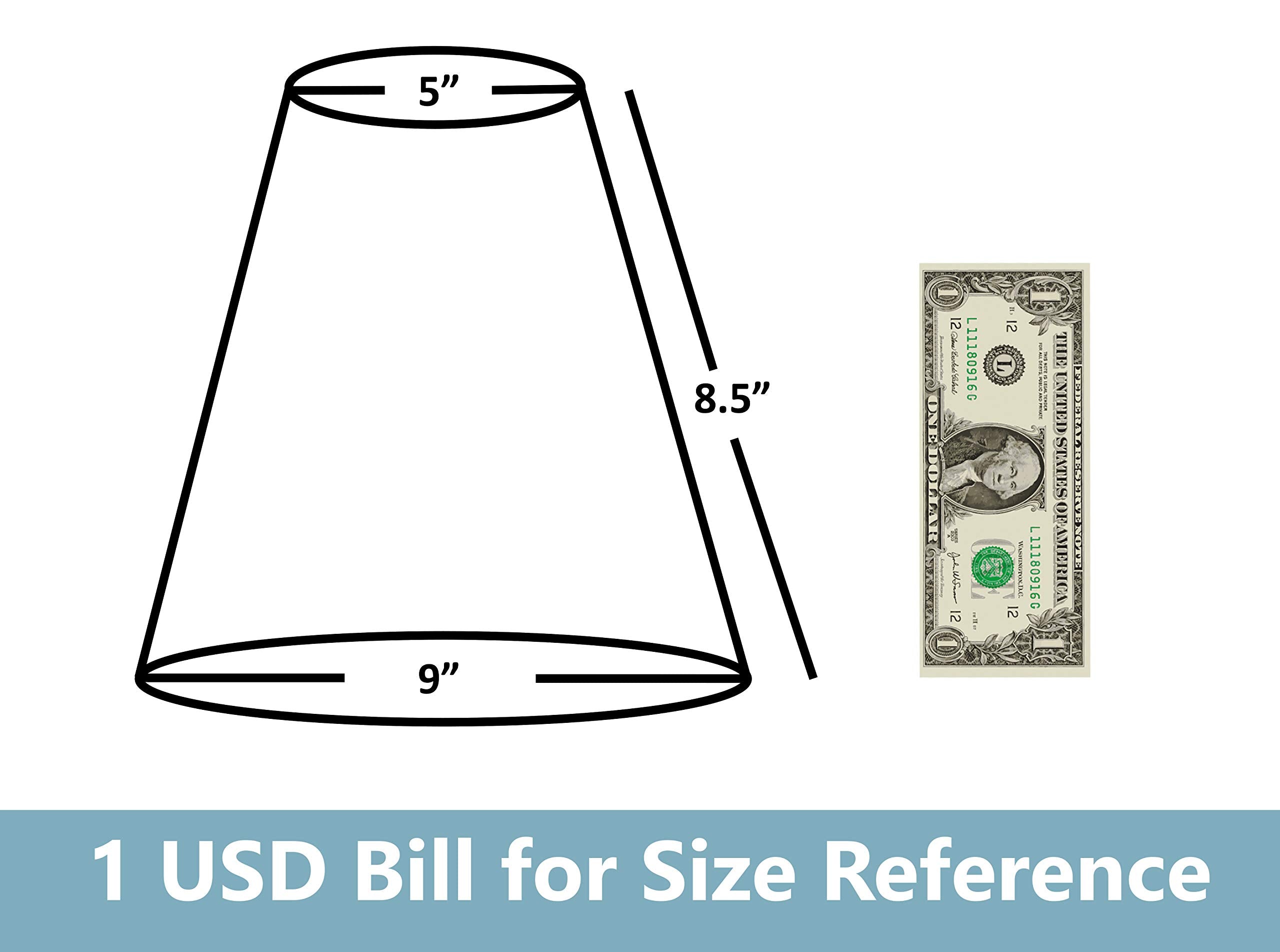 Urbanest Set Of 2 Hardback Empire Lamp Shade 5-Inch By 9-Inch By 8.5-Inch, Burgundy