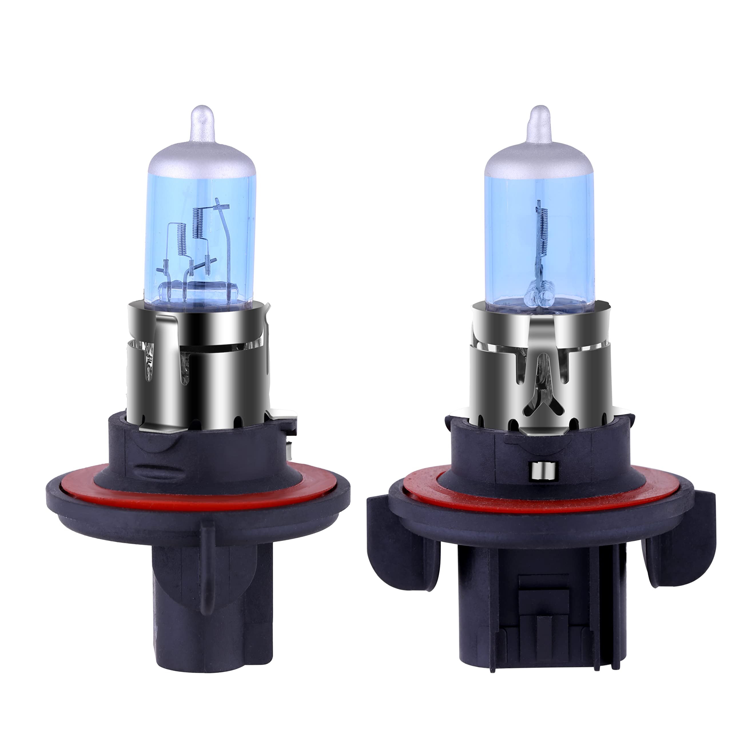NEWBROWN Halogen Headlight Bulb Super White Light 12V 55W/60W P26.4T 9008/H13 Pair Standard