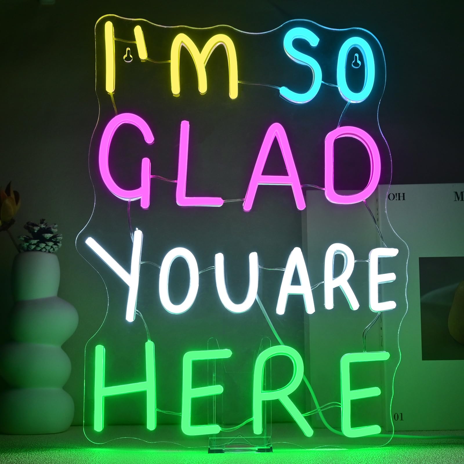 FAXFSIGN Neon Sign Light Up Wall Decor for Kids Room, Colorful, Model HZ-WX-NL-6140