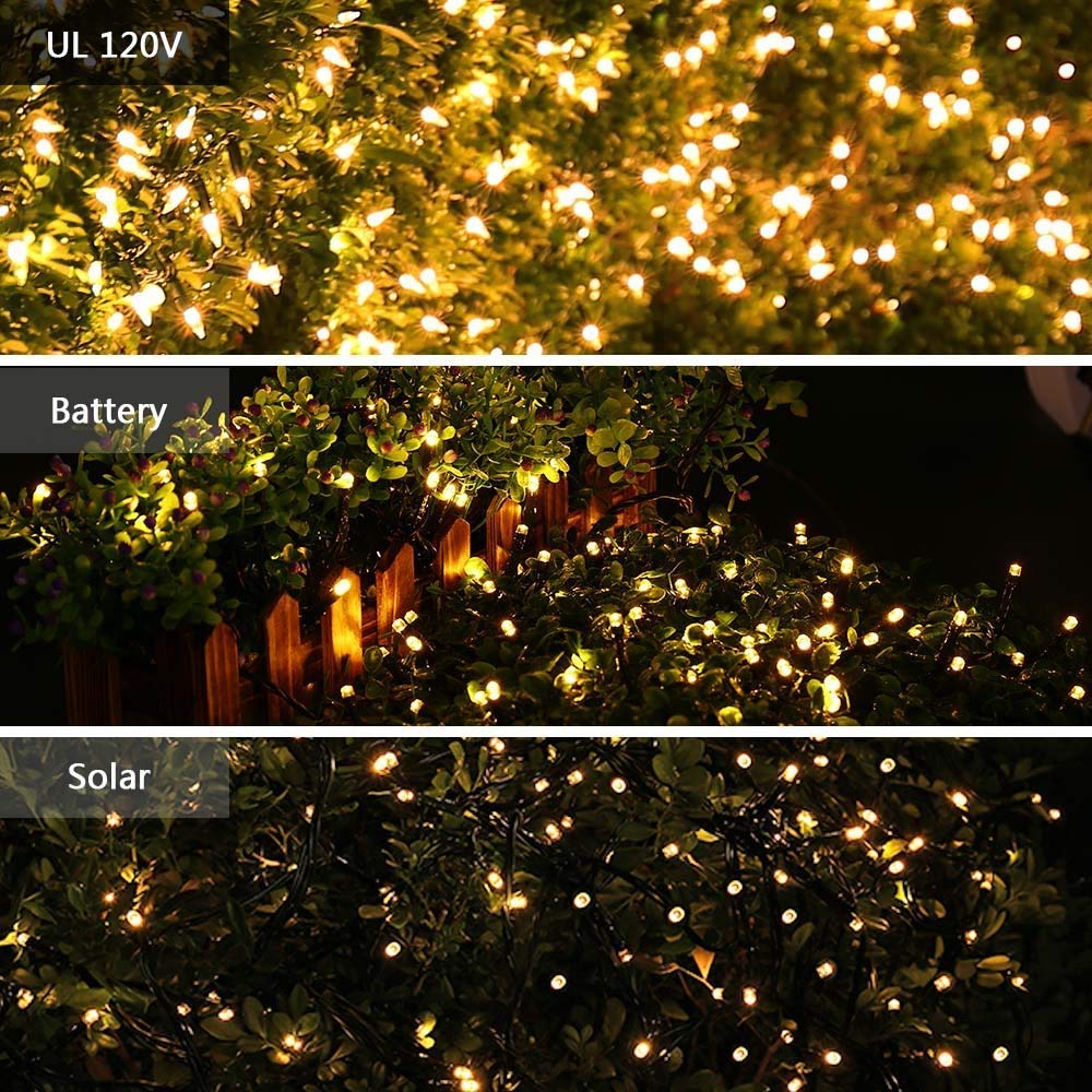 Brizled Mini Christmas Lights, 100 LED String Light, 33ft, UL Certified, Warm White, Energy Saving Fairy Light for Indoor & Outdoor Use