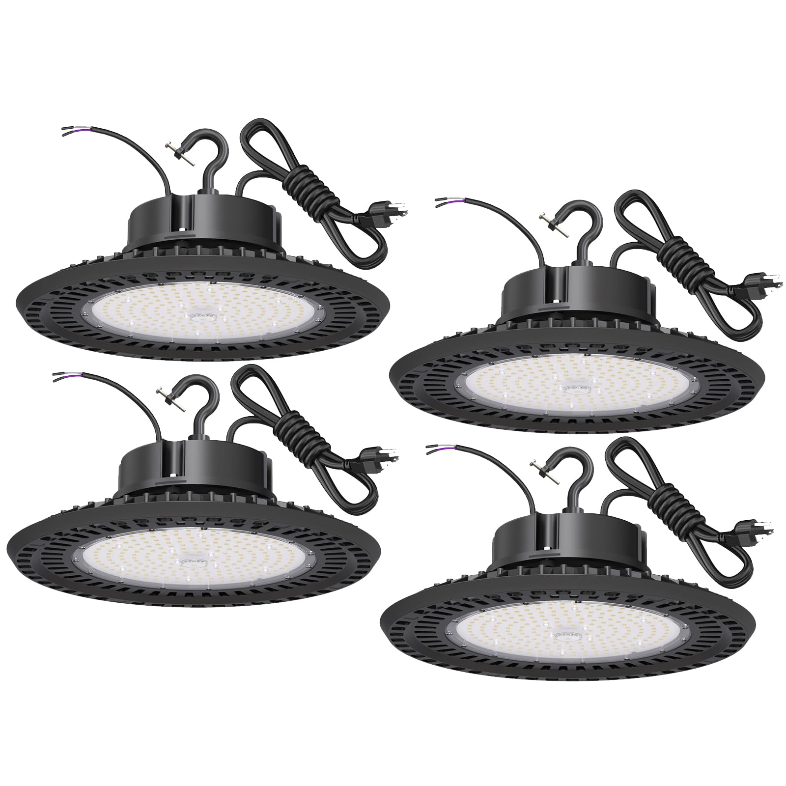 Bft High Bay Led Shop Lights Etl Listed Ufo Led High Bay Light 240W 4Pack 0-10V Dimmable 36000Lm 5000K High Bay Led Lights With Us Plug High Bay Lights For Led Shop Lights Warehouse Lights