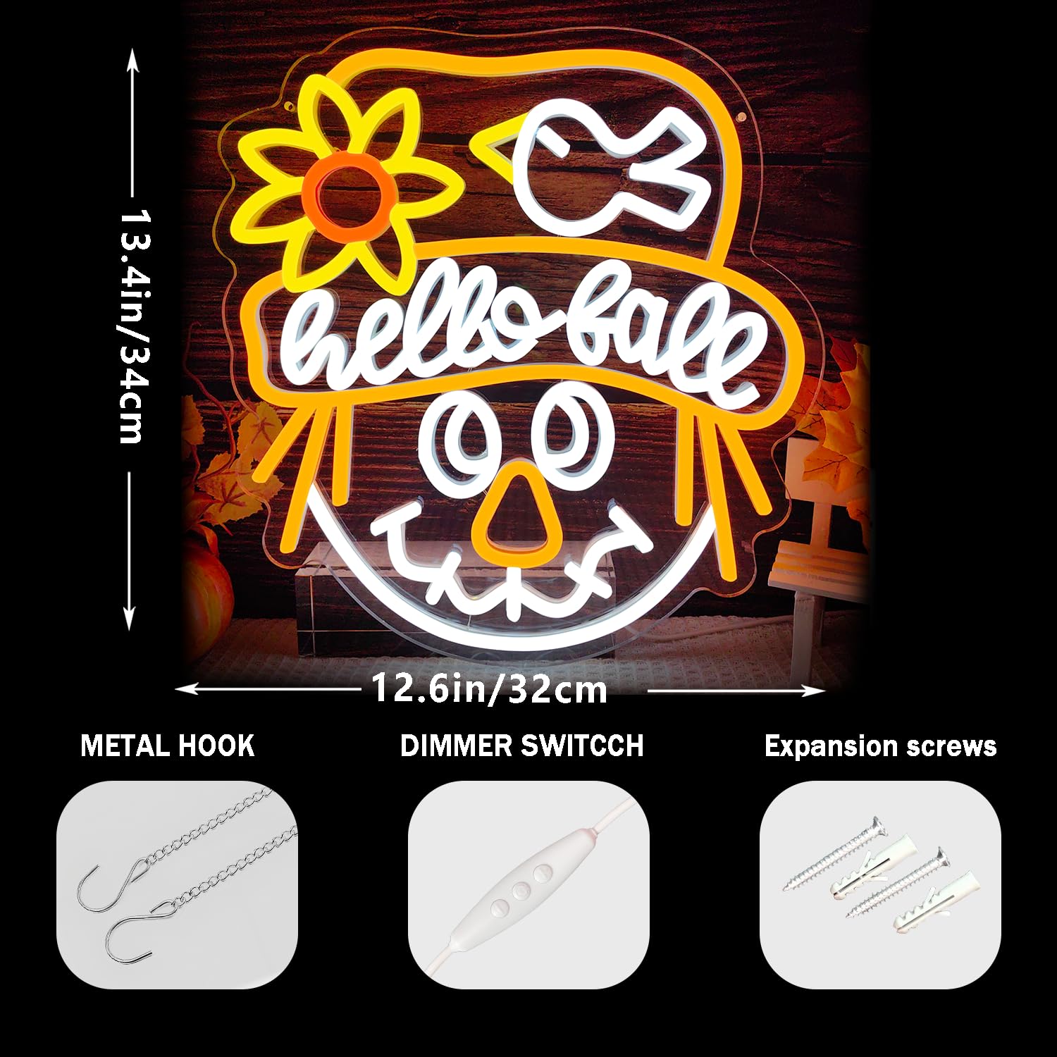 Happy Thanksgiving Neon Sign Fall Neon Sign Dimmable Neon Thanksgiving Sign For Wall Decor Thanksgiving Neon Window Lights For Bedroom Living Room Home Decor Party Gift