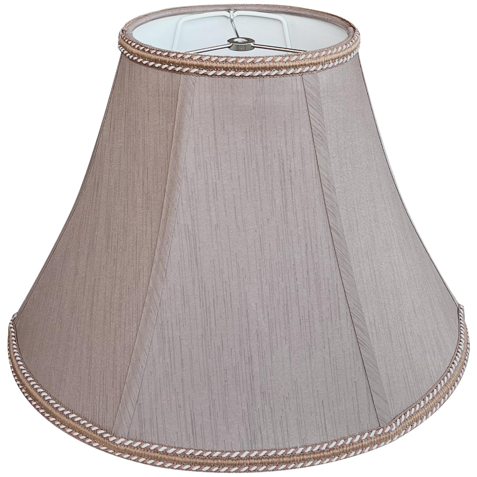 TOOTOO STAR Large Drum Lamp Shade, 12x16x11in, Brown Linen Fabric, Model SX0215CF