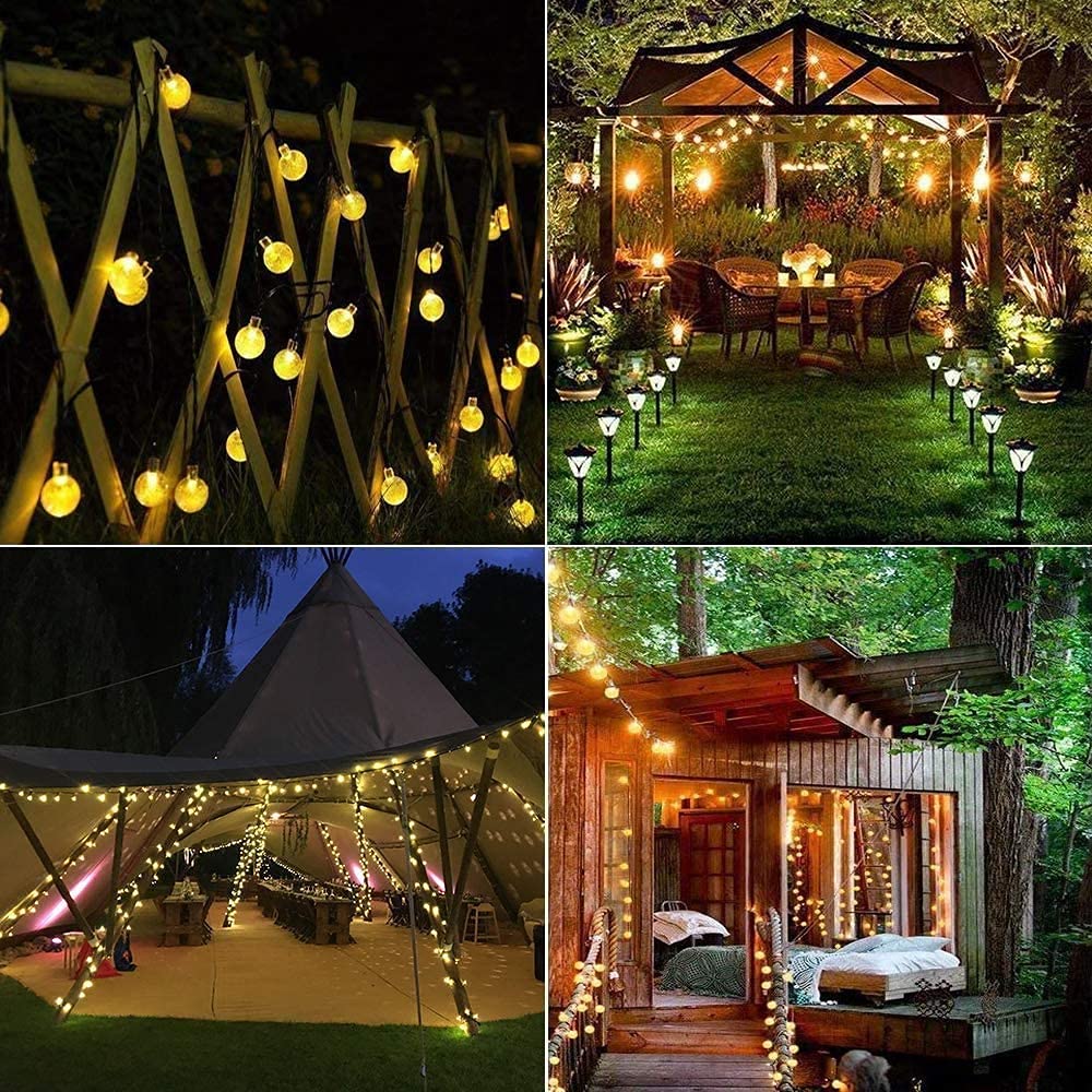 Loende 16Ft Battery Operated String Lights, 30 Led, Waterproof, Warm White, 2 Pack, Green Wire, 8 Modes For Indoor/Outdoor Decor