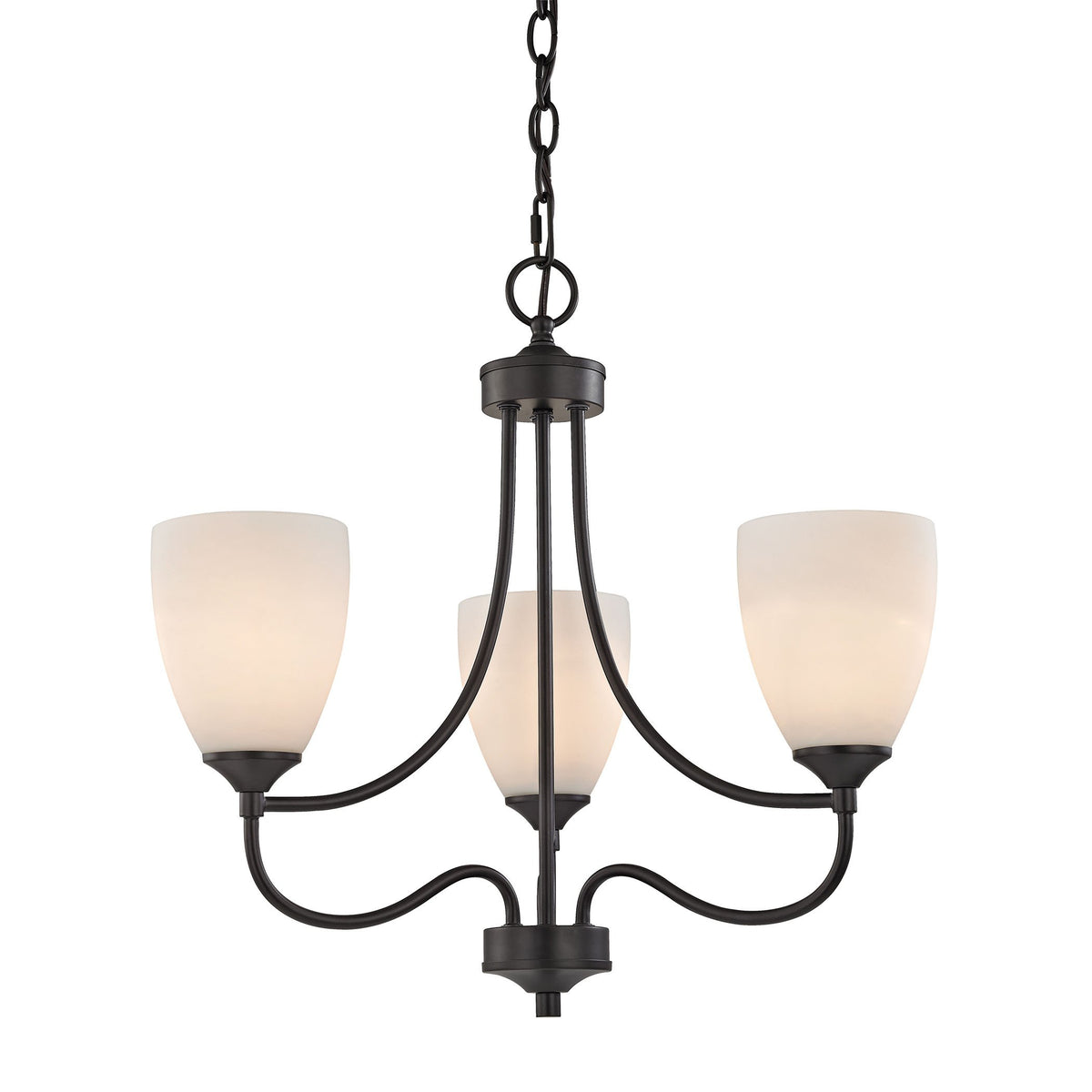 Elk Home Cornerstone Lighting Thomas Chandelier, Oil-Rubbed Bronze, Glass Design