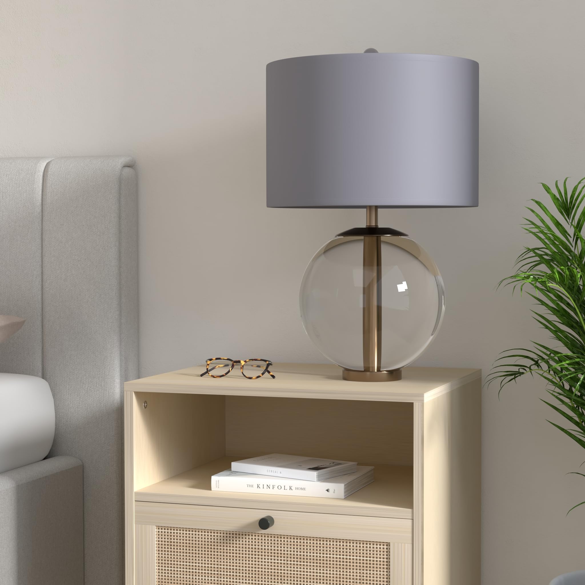 Coaster Home Furnishings 26.5&quot; White Glass Table Lamp - Elegant Home Lighting