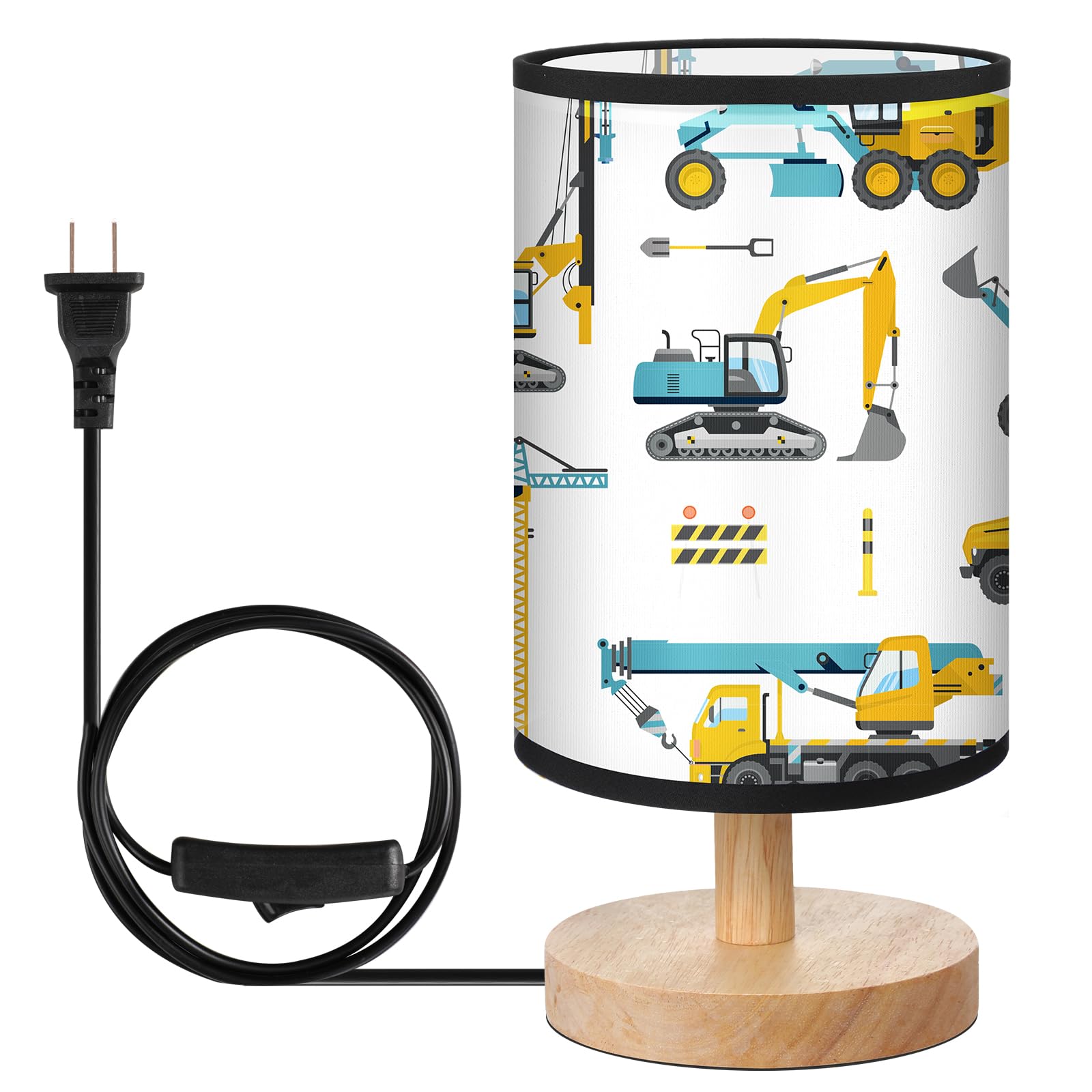 Glooglitter Christmas Construction Gifts Construction Truck Table Lamp 3 Colors Dimmable Lights 9.72 x 5.12 Inch Excavator Night