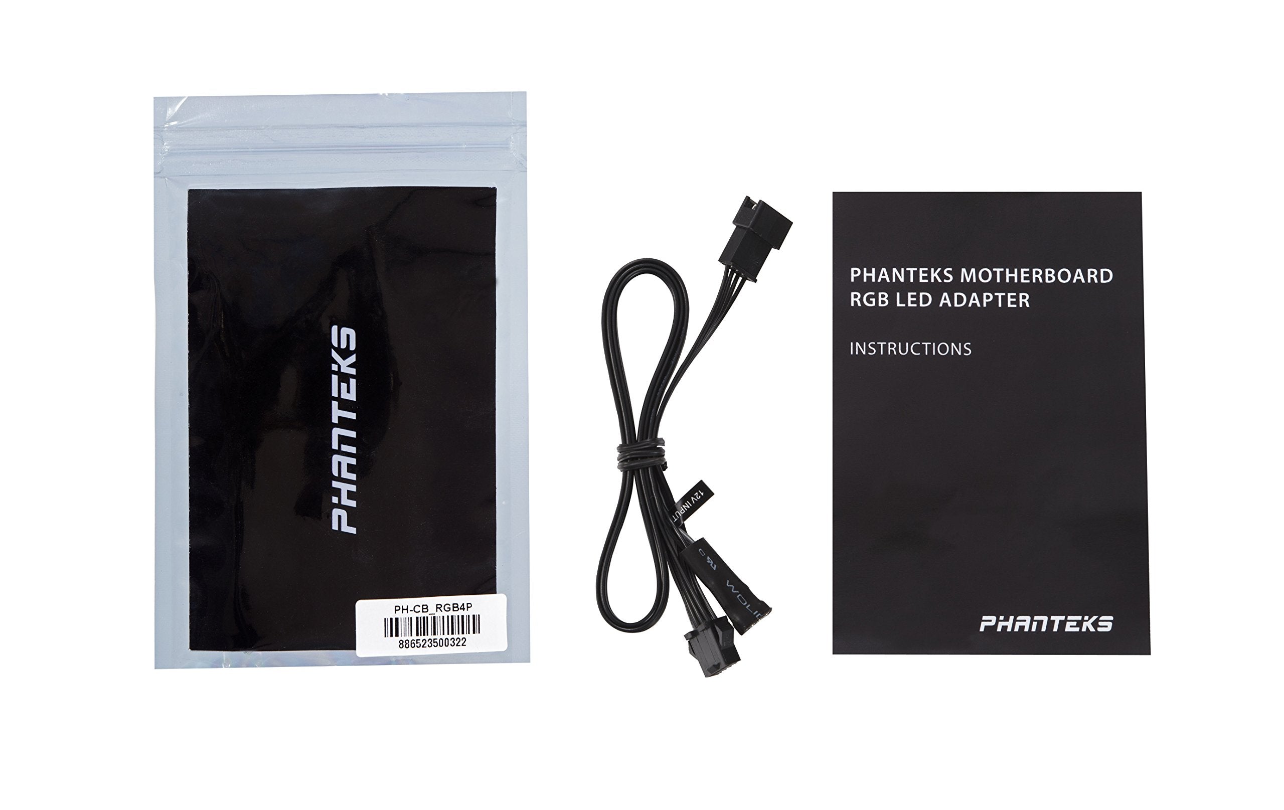 Phanteks Rgb Led 4 Pin Adapter, Specified For Cases With Multi Colors Rgb Control (Ph-Cb_Rgb4P) Black