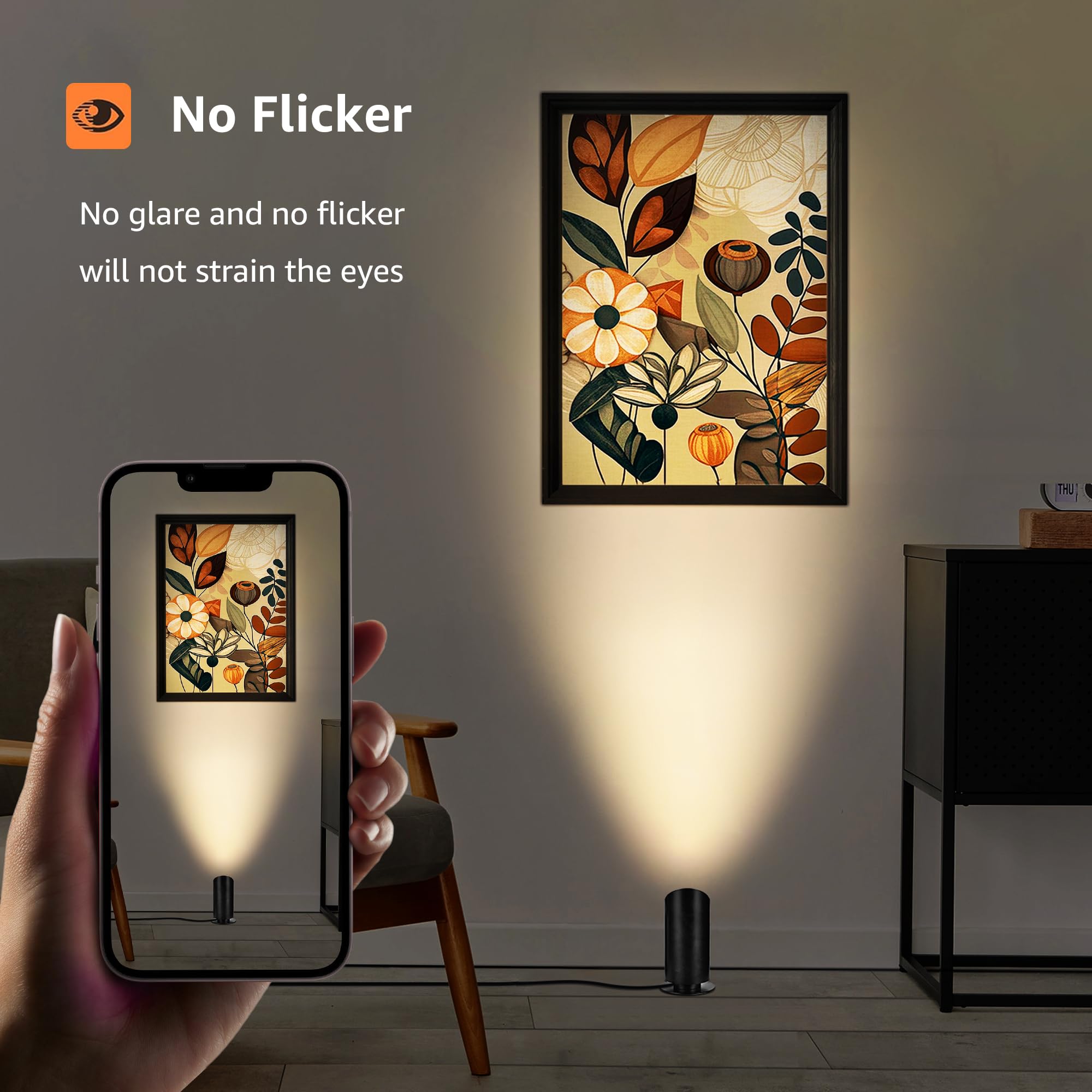 Sunvie 2 Pack Uplighting Indoor Floor Can Light, Uplights Indoor Floor Up Lighting Indoors With 2700K Gu10 Bulbs 5W Up Lights In