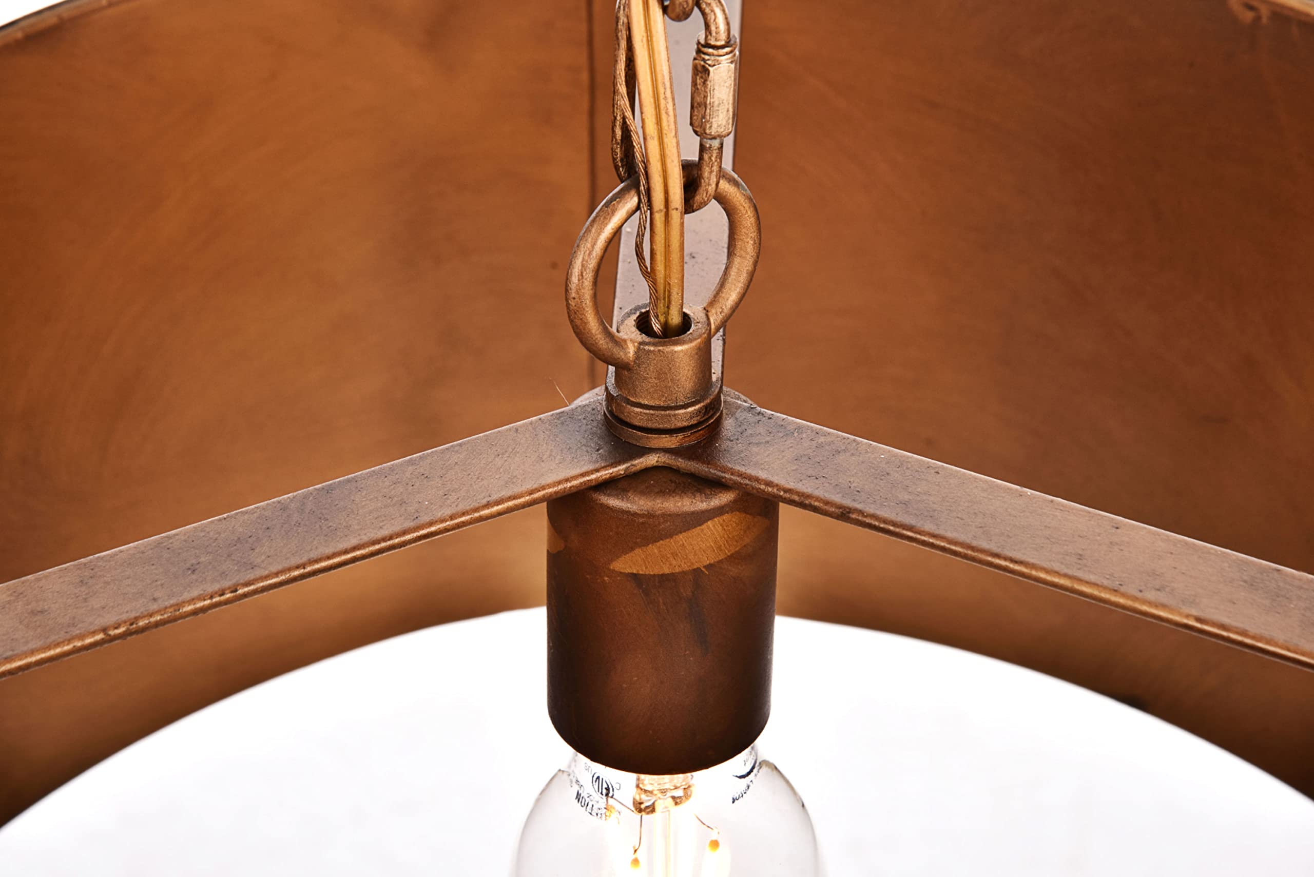 Elegant Lighting Pendant Light, Miro Collection, Vintage Black Finish, Metal, D15 H9.25, Model LD6015D15BK