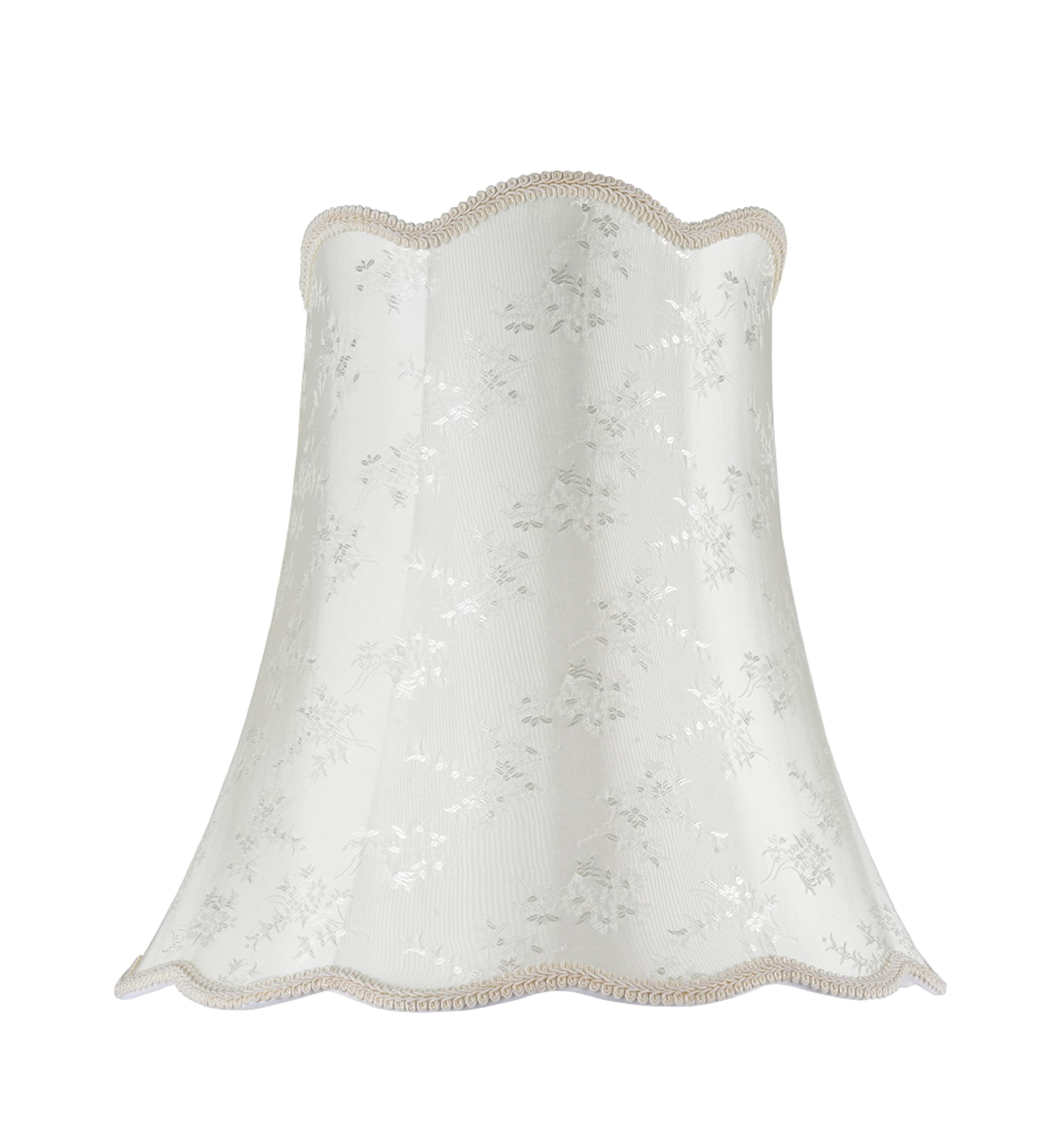 Aspen Creative 34002 Transitional Scallop Bell Shape Spider Construction Lamp Shade in Ivory, 16 wide (10 x 16 x 15)